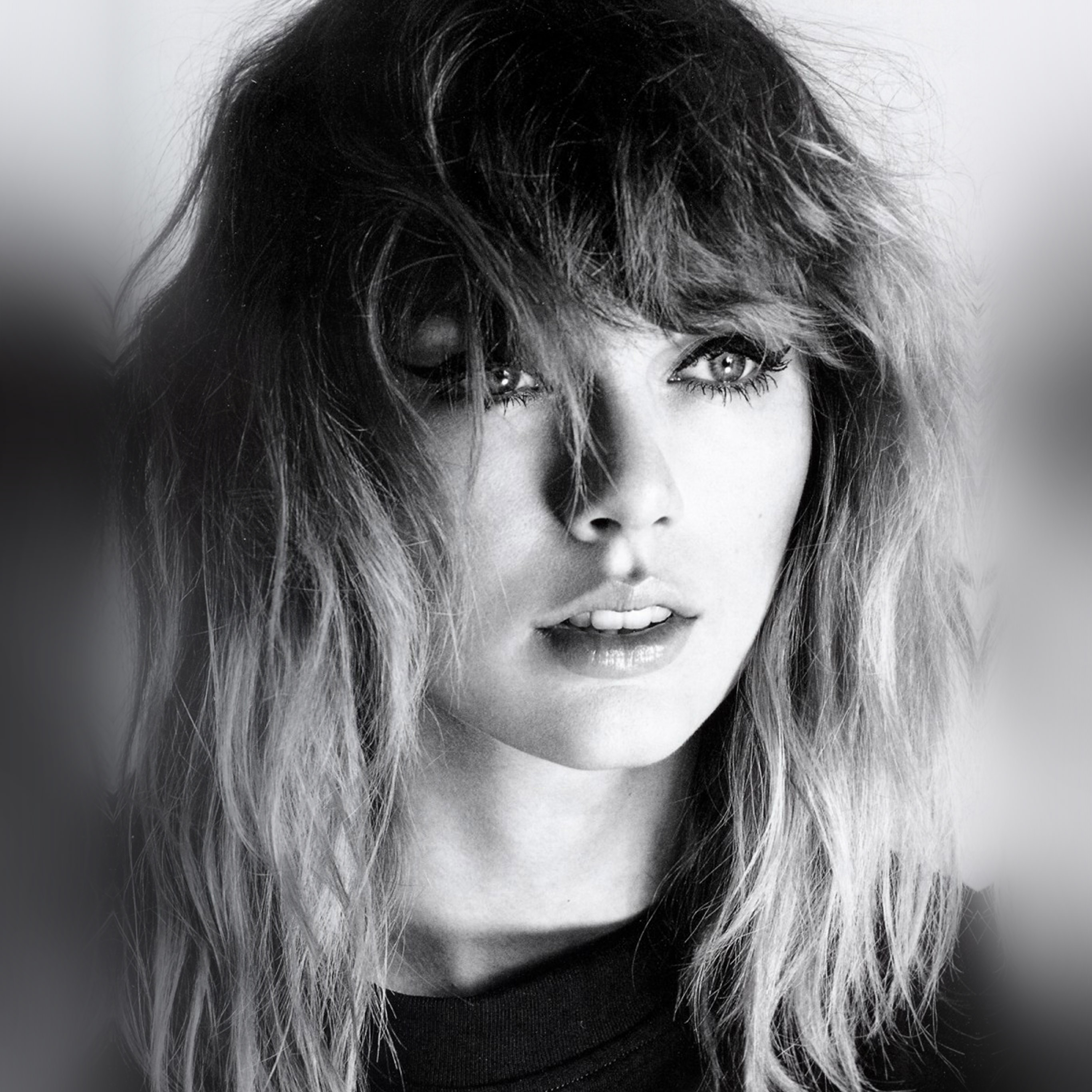 Taylor Swift Girl Bw Dark Music Face Wallpaper