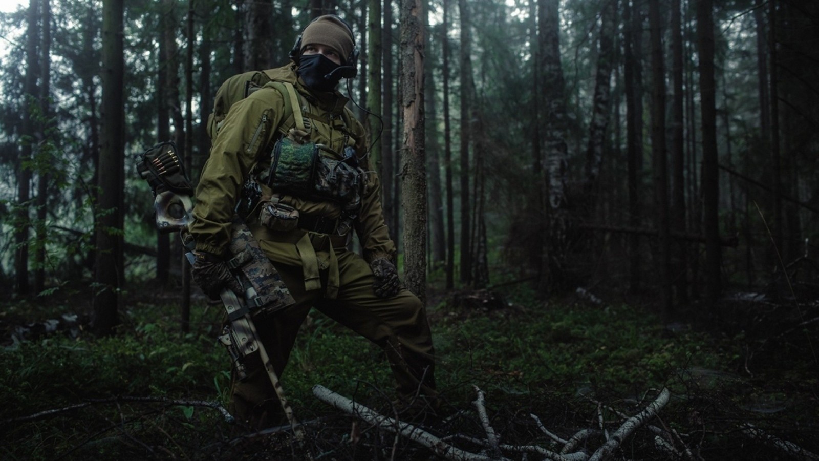 forest, special forces, soldier, military, Spetsnaz, Russian Army, jungle, Russian, Marksman, snipers, L96 and russian 0 o, SVD just lil bit old nowadays, games, screenshot, habitat. Mocah HD Wallpaper