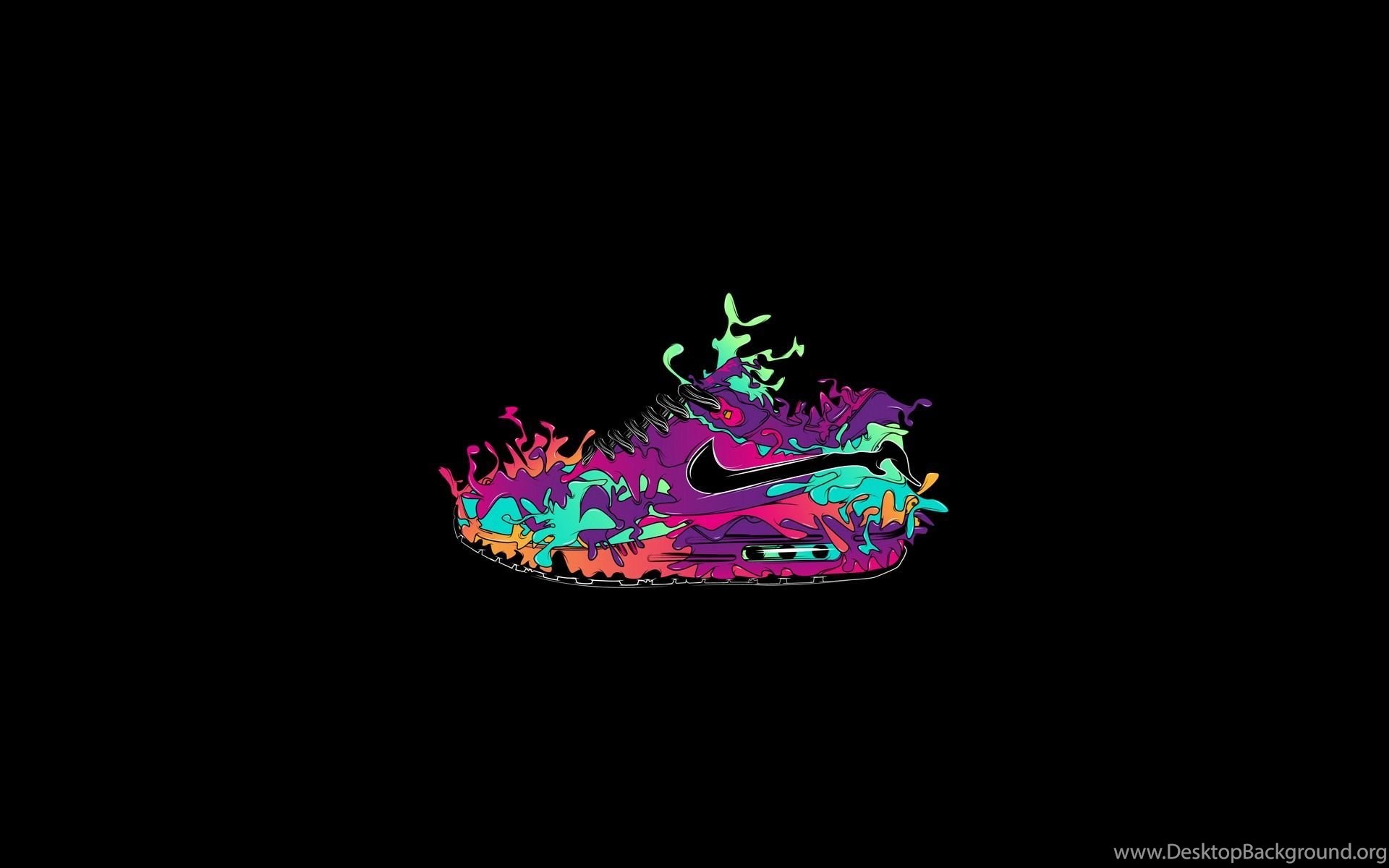 Mininalism, Nike, Creative Design, Wallpaper Hd, Poster Shoes, Black Desktop Background