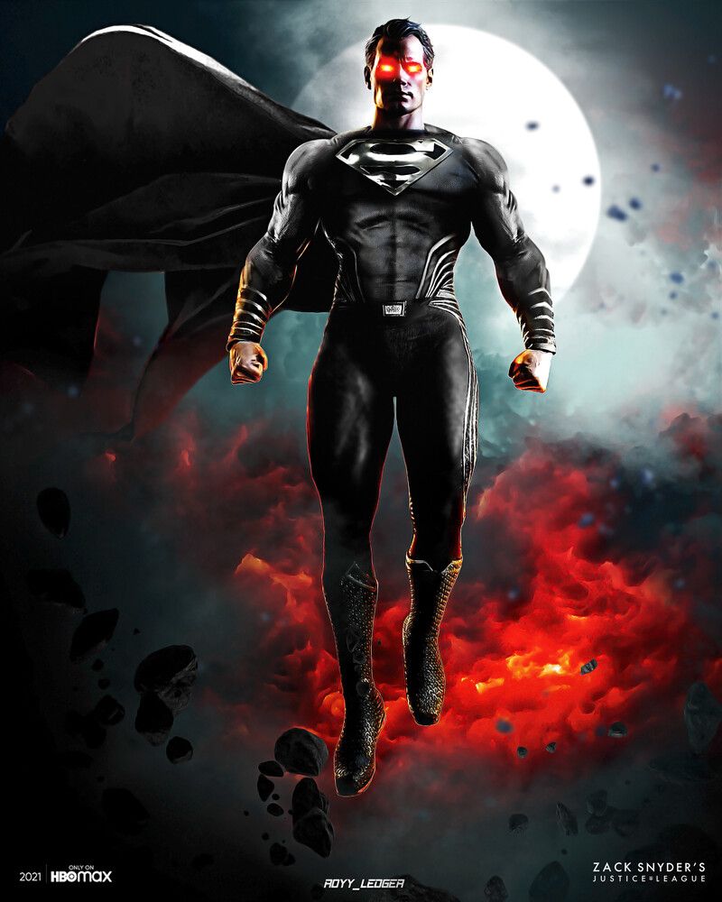 Zack Snyder's Justice League, Black Suit Superman, Royy _Ledger. Dc comics wallpaper iphone, Dc comics wallpaper, Marvel superhero posters