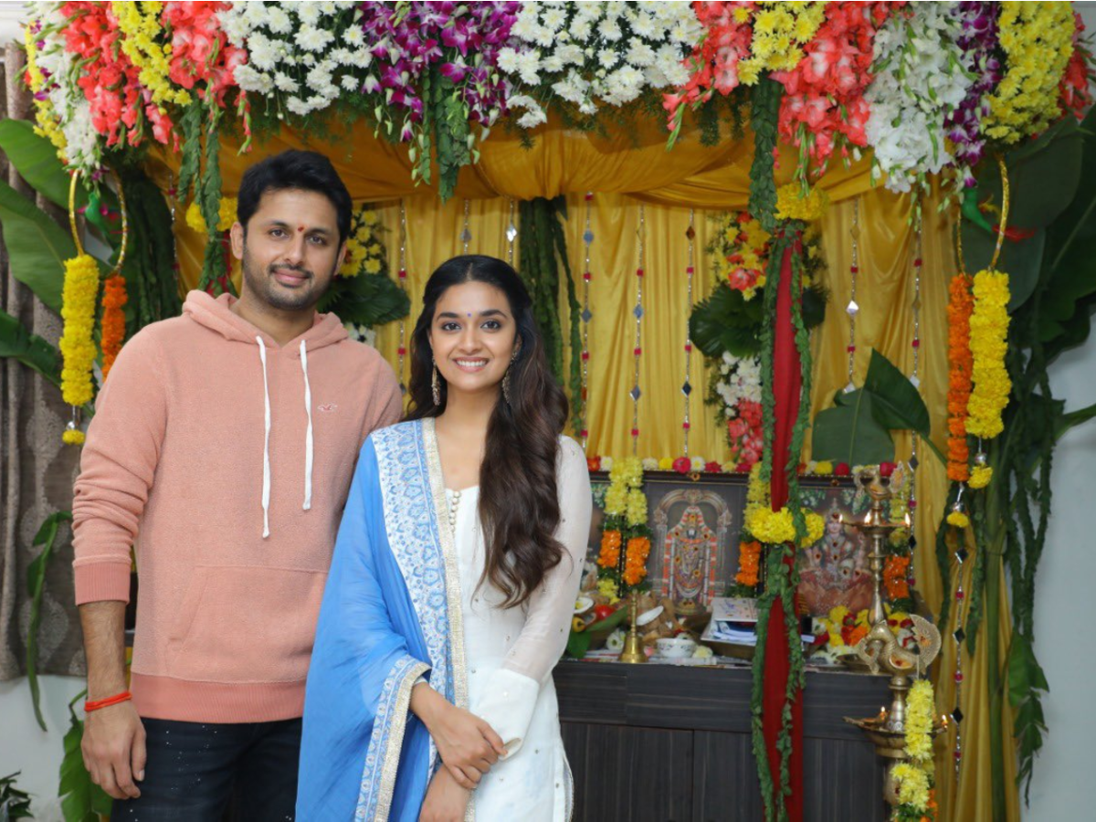 Venky Atluri, Nithiin, Keerthy Suresh's 'Rang De' pooja done. Telugu Movie News of India