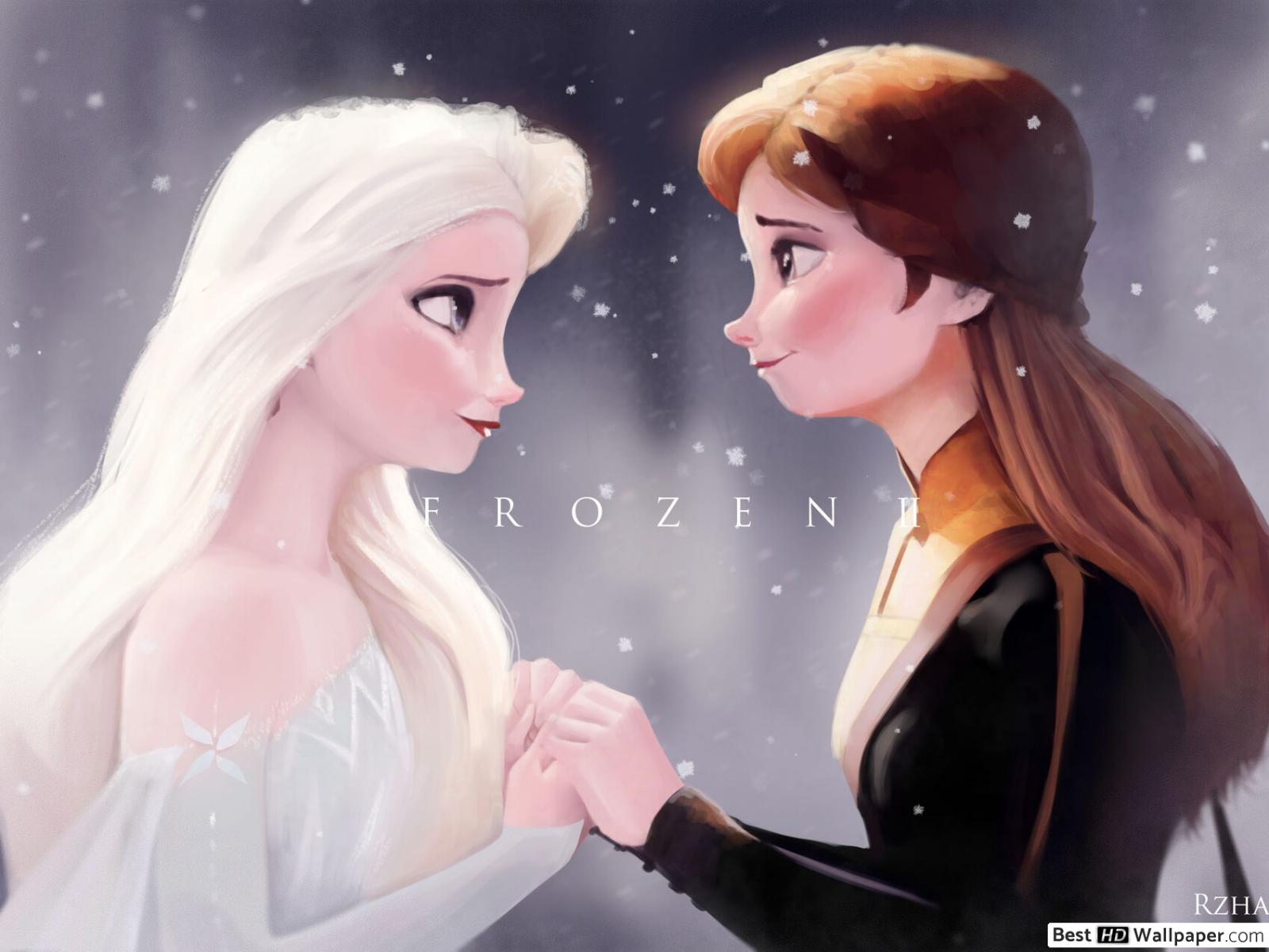 Frozen 2 sisterly love art HD wallpaper download