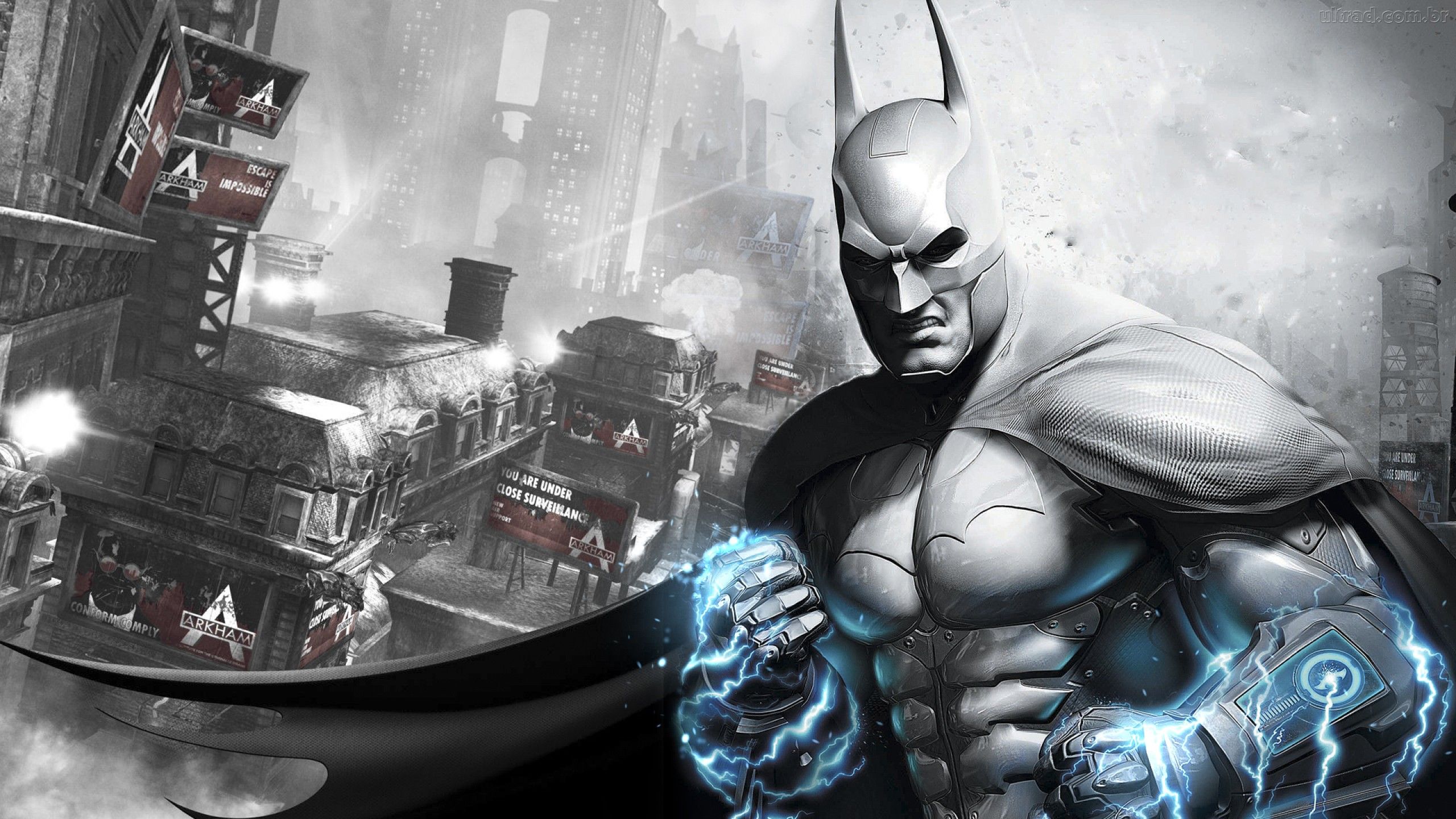 Batman Arkham City Armored Suit Box Magic HD Wallpaper 2560x1440, Wallpaper13.com