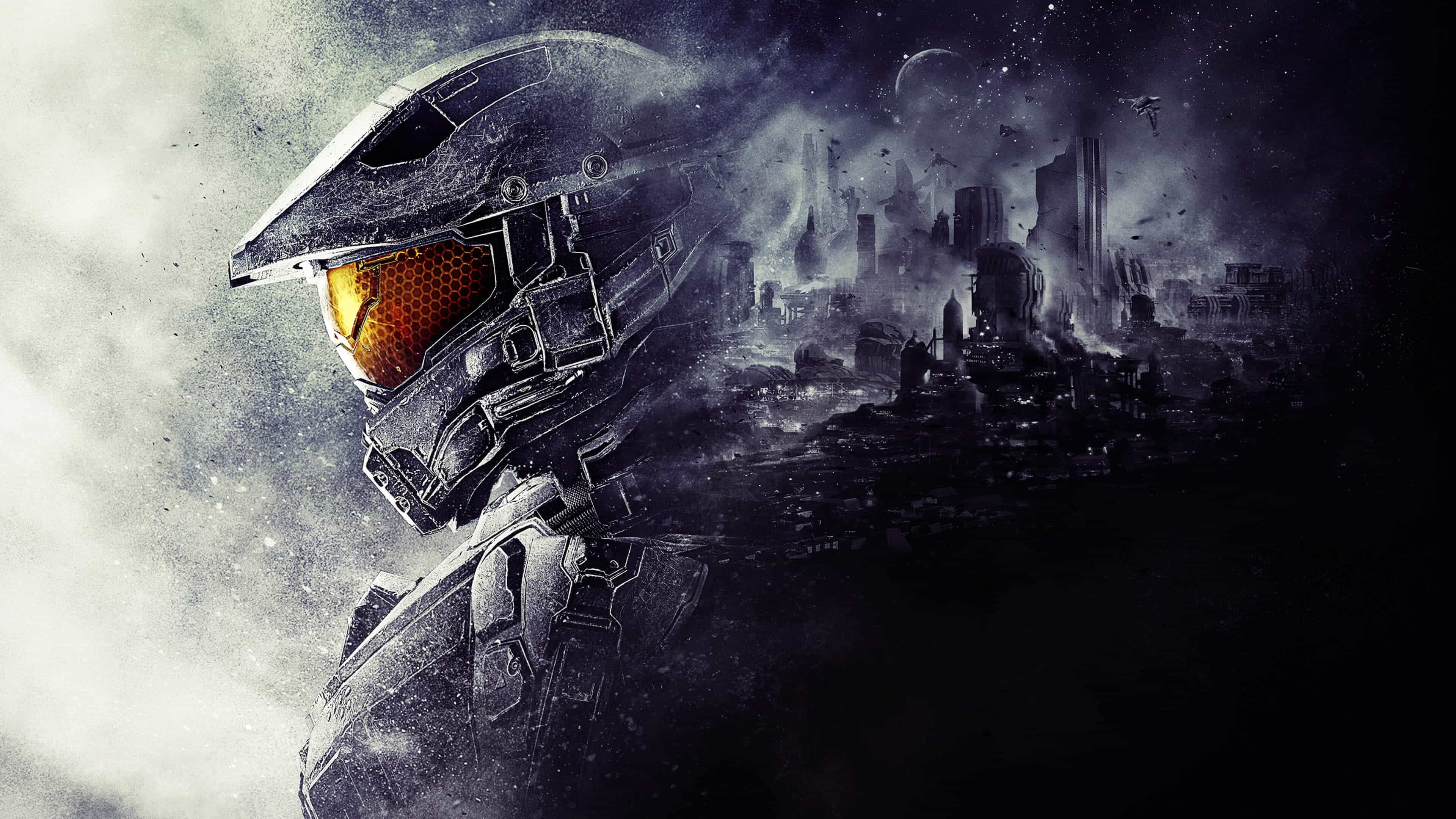 Halo 5 Guardians Master Chief Helmet UHD 4K Wallpaper
