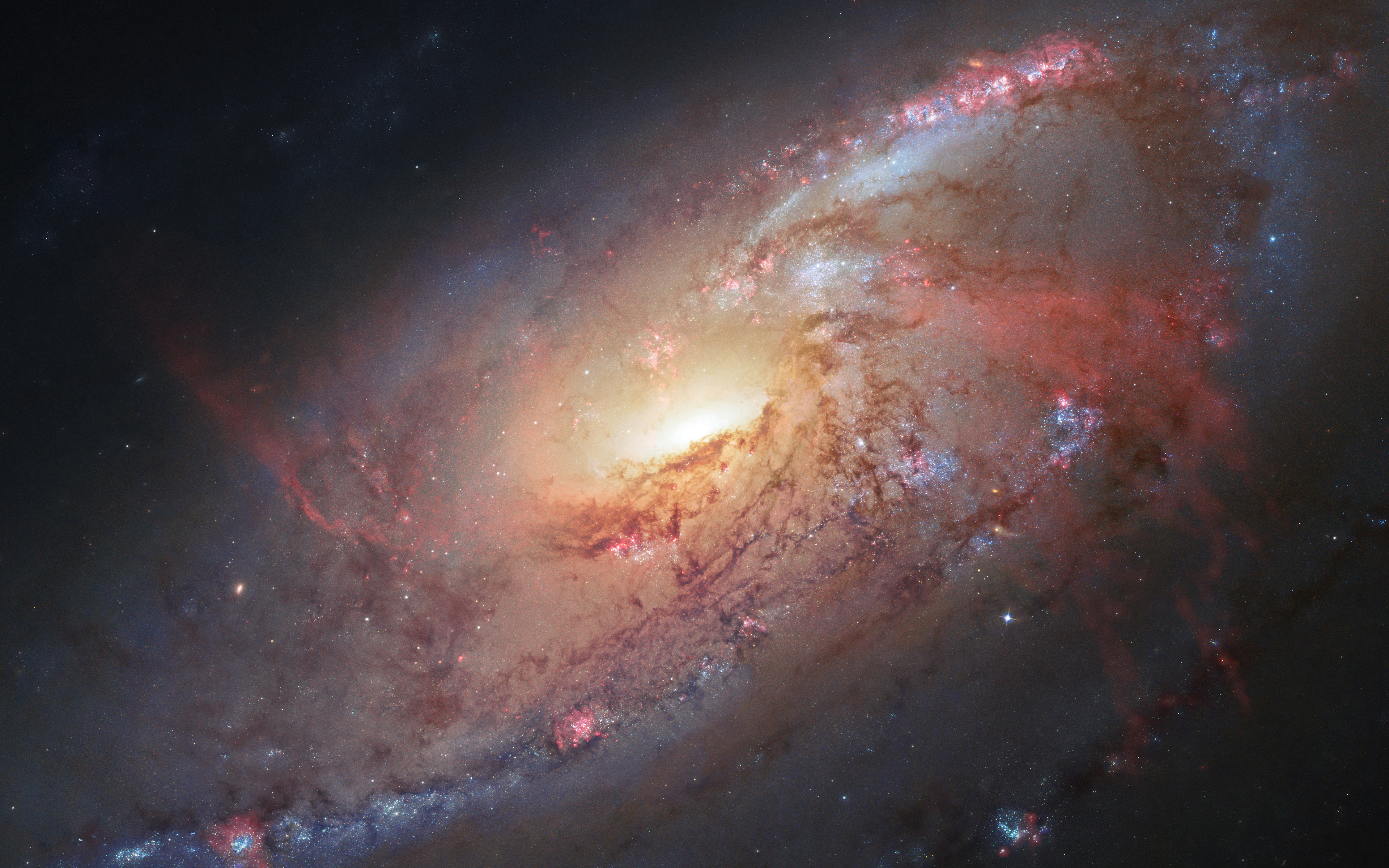 Wallpaper 4k Messier 106 Spiral Galaxy 5K Galaxy, Messier, Spiral, Teamwork