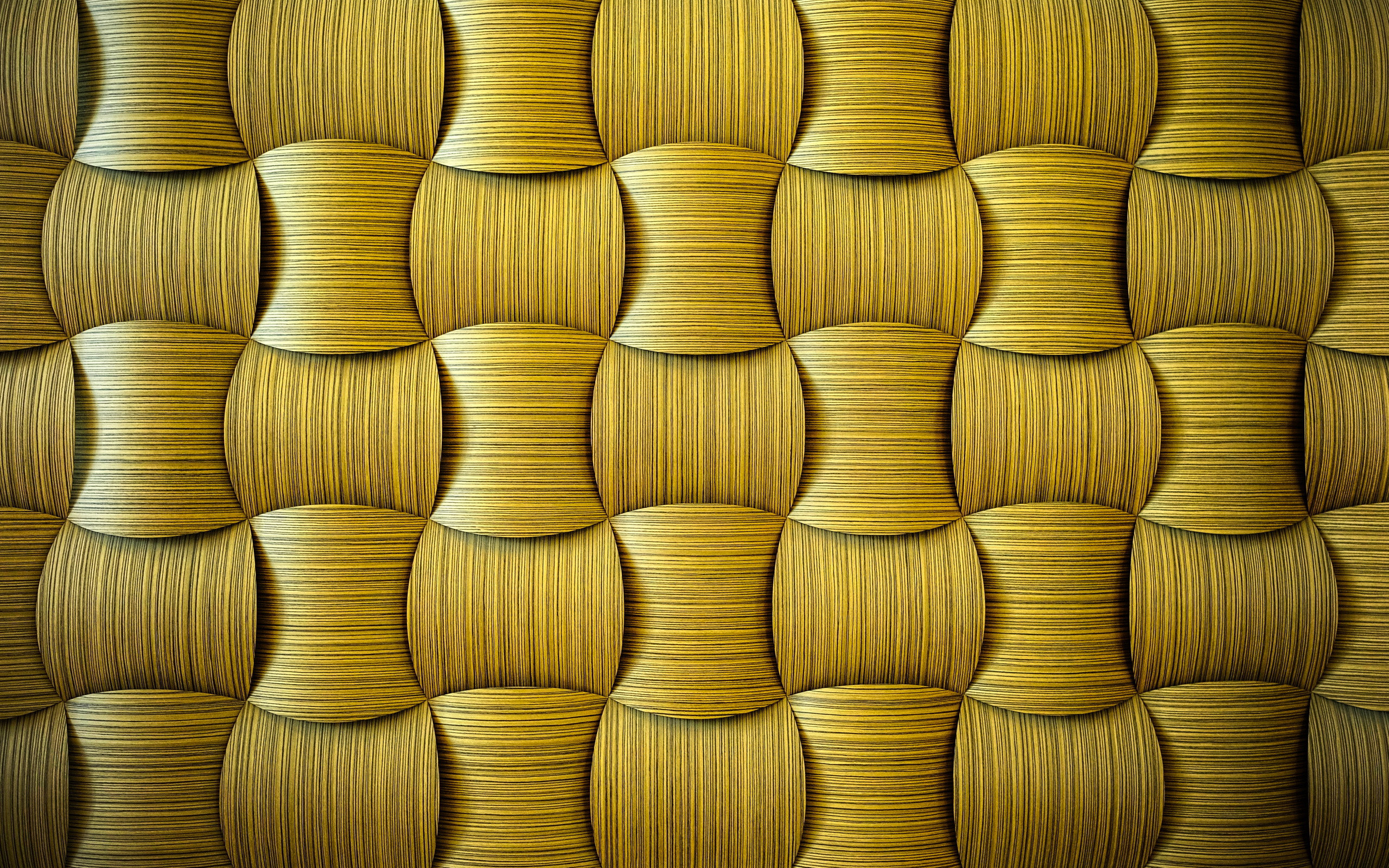 Download wallpaper yellow 3D texture, wickerwork textures, yellow background, 3D weaving textures, 3D art, weaving for desktop with resolution 2560x1600. High Quality HD picture wallpaper