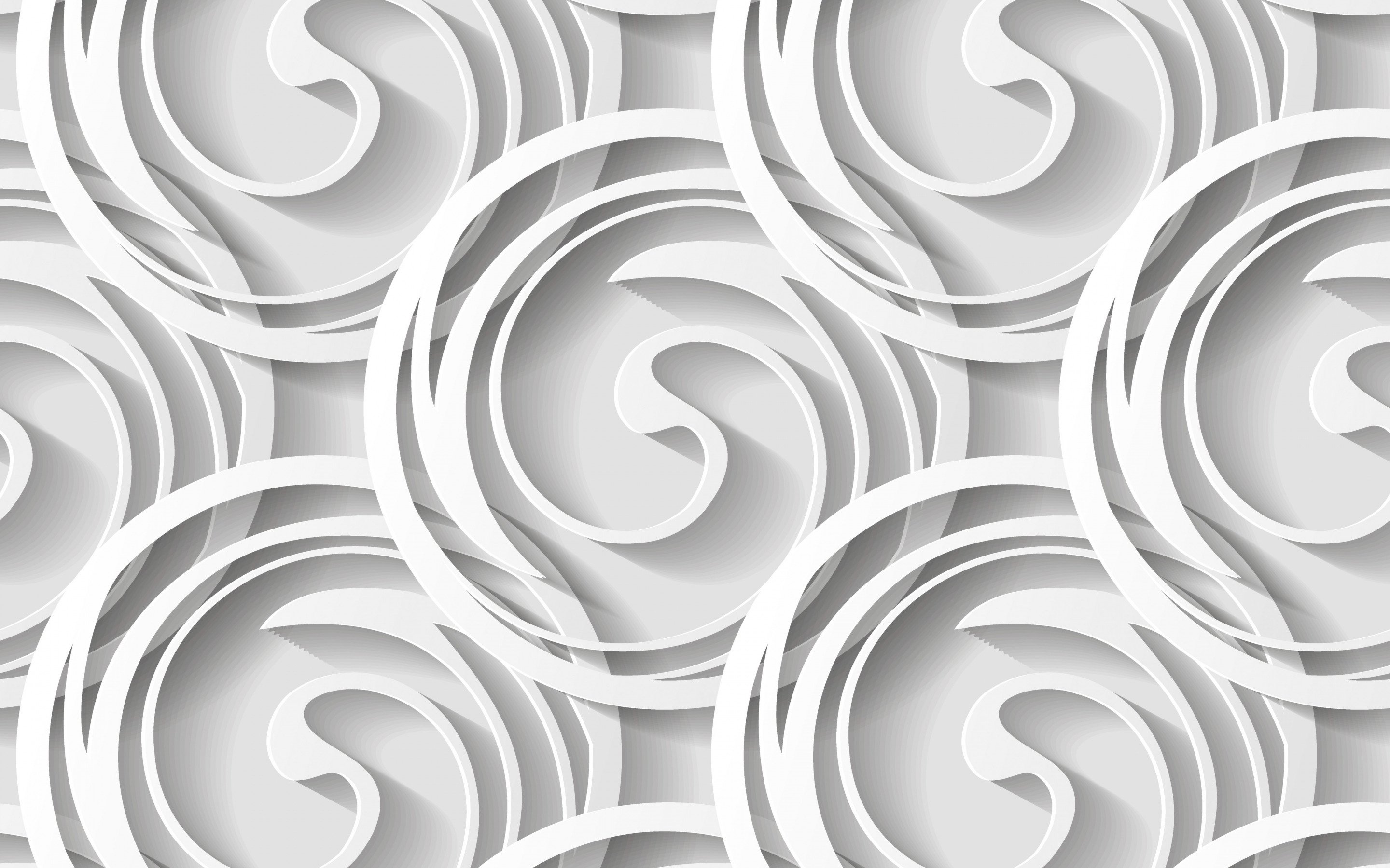 Download wallpaper white 3D texture with circles, white circles background, creative background, 3D textures, ornaments background for desktop with resolution 2880x1800. High Quality HD picture wallpaper