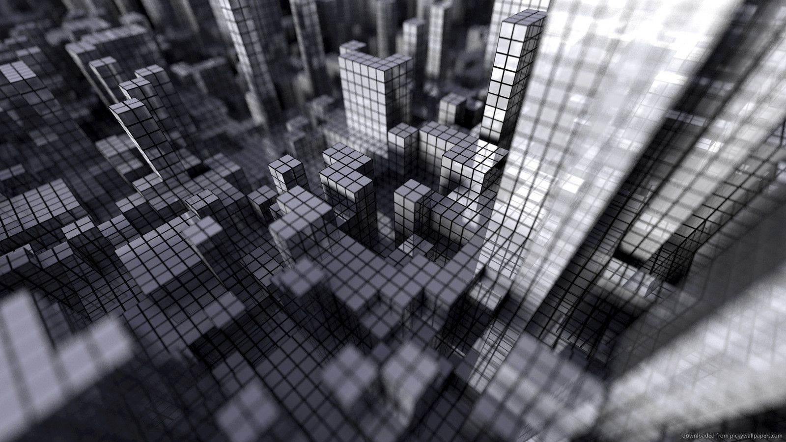 Gray 3D City wallpaper. City wallpaper, Grid wallpaper, Wallpaper