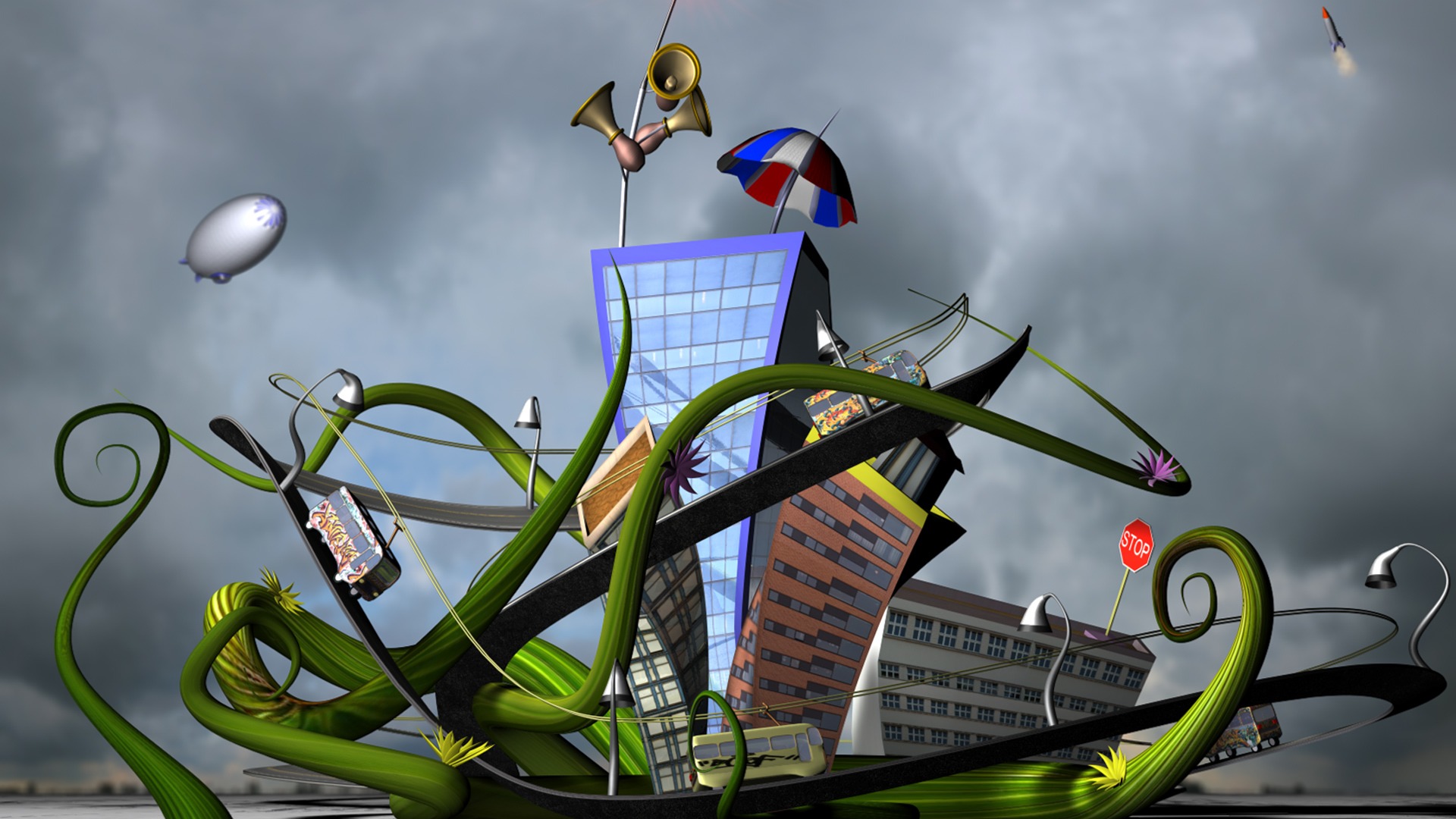 3D Fun City Wallpaper 3D Models 3D Wallpaper in jpg format for free download