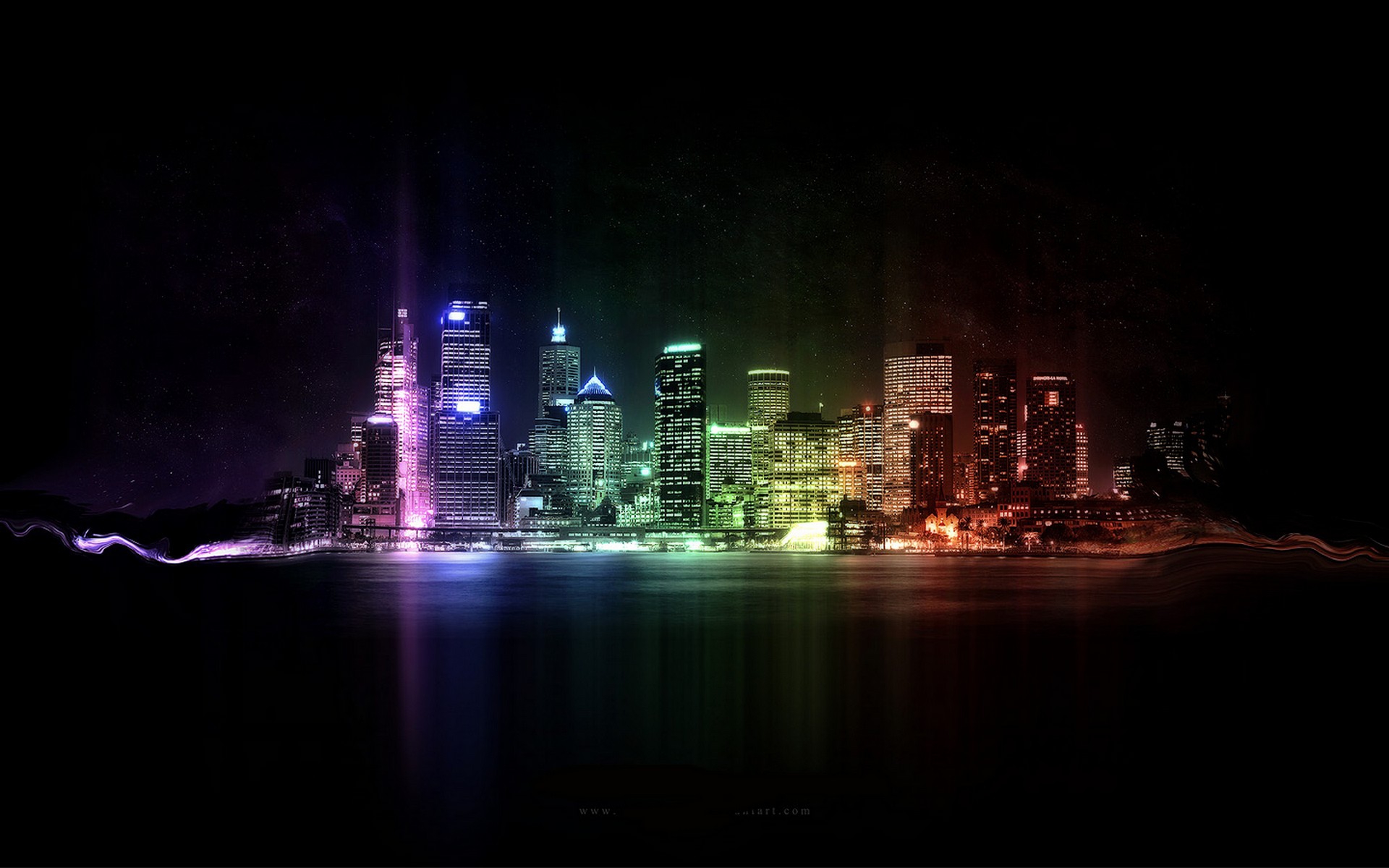 Download Wallpaper, Download 1920x1200 3D city Rainbow city Wallpaper –Free Wallpaper Download