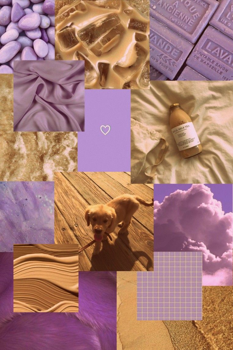 Beige Purple Aesthetic Collage W Different Filter. Aesthetic Iphone Wallpaper, Aesthetic Pastel Wallpaper, IPhone Background Wallpaper