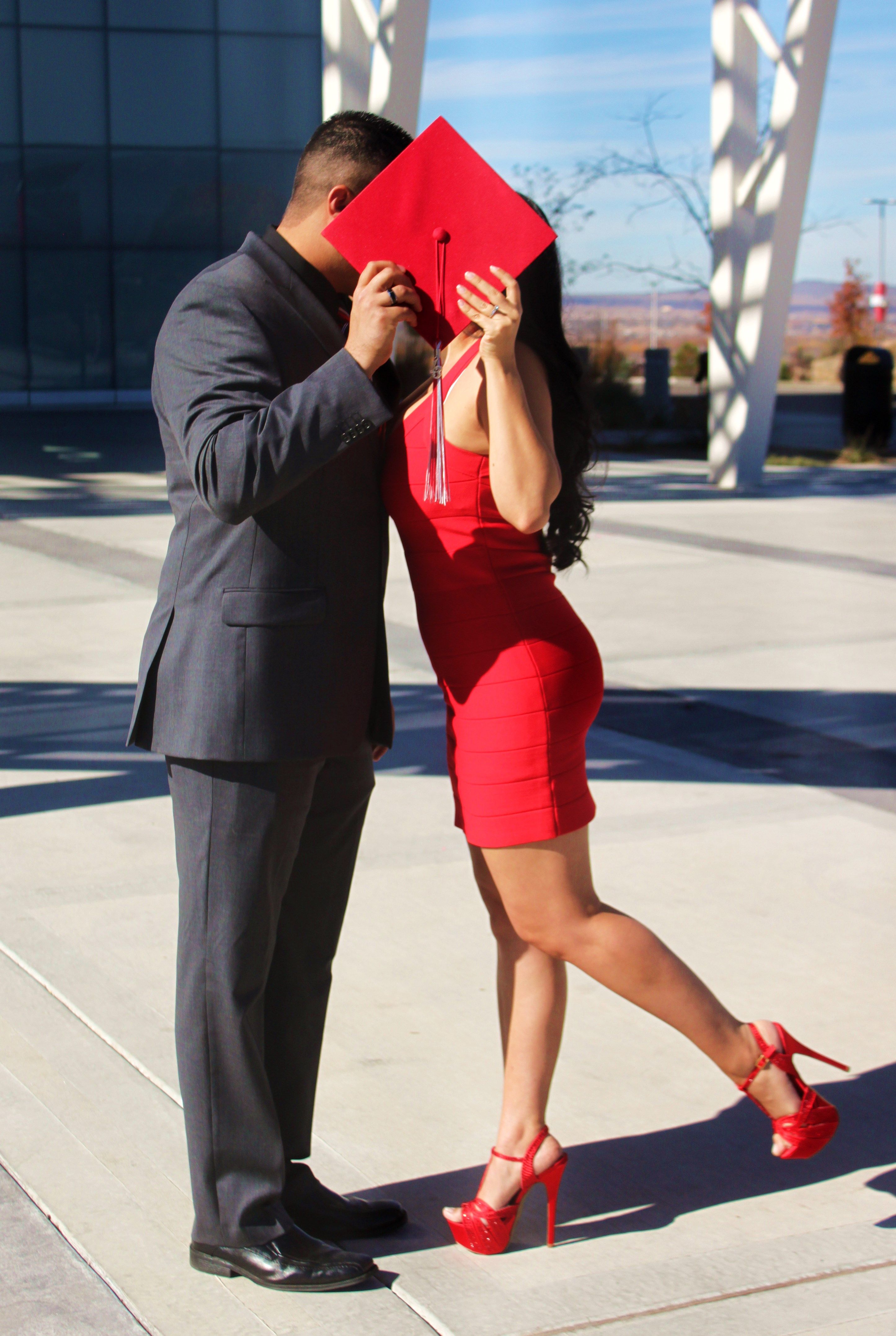 Best •College Couples• ideas. college couples, couple graduation picture, graduation picture