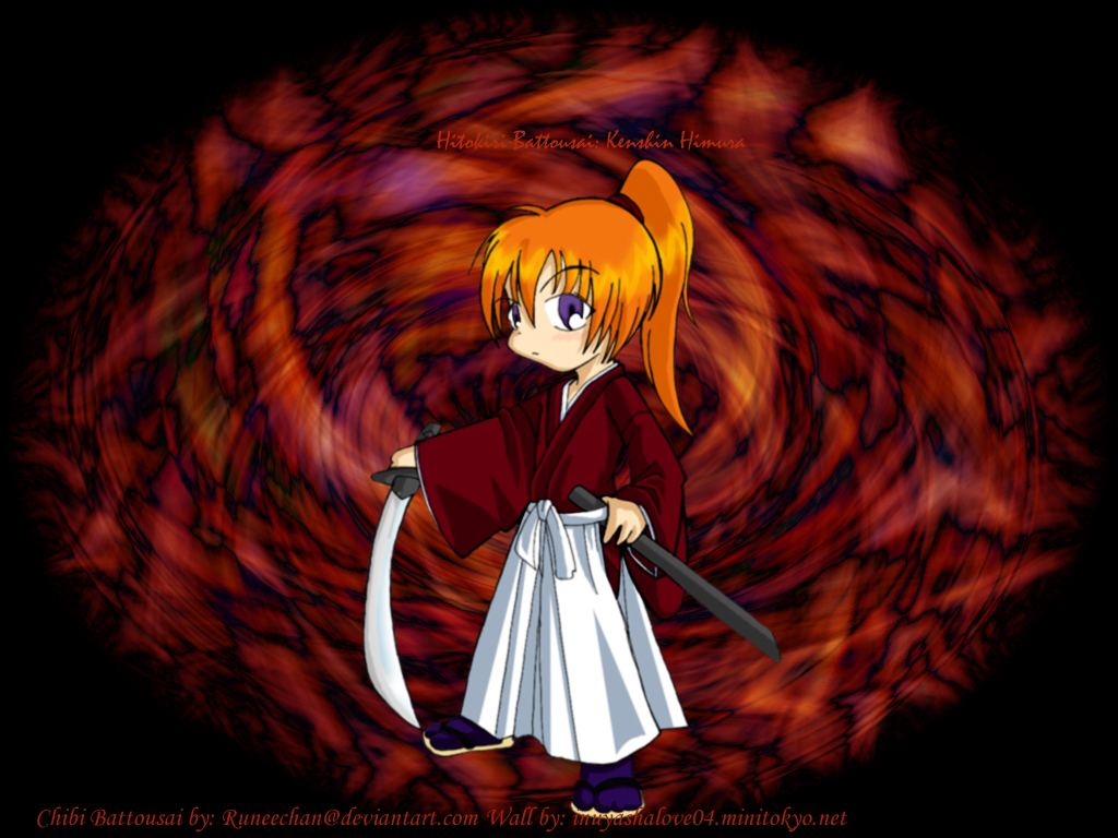 Rurouni Kenshin Wallpaper: Chibi Kenshin- Battousai