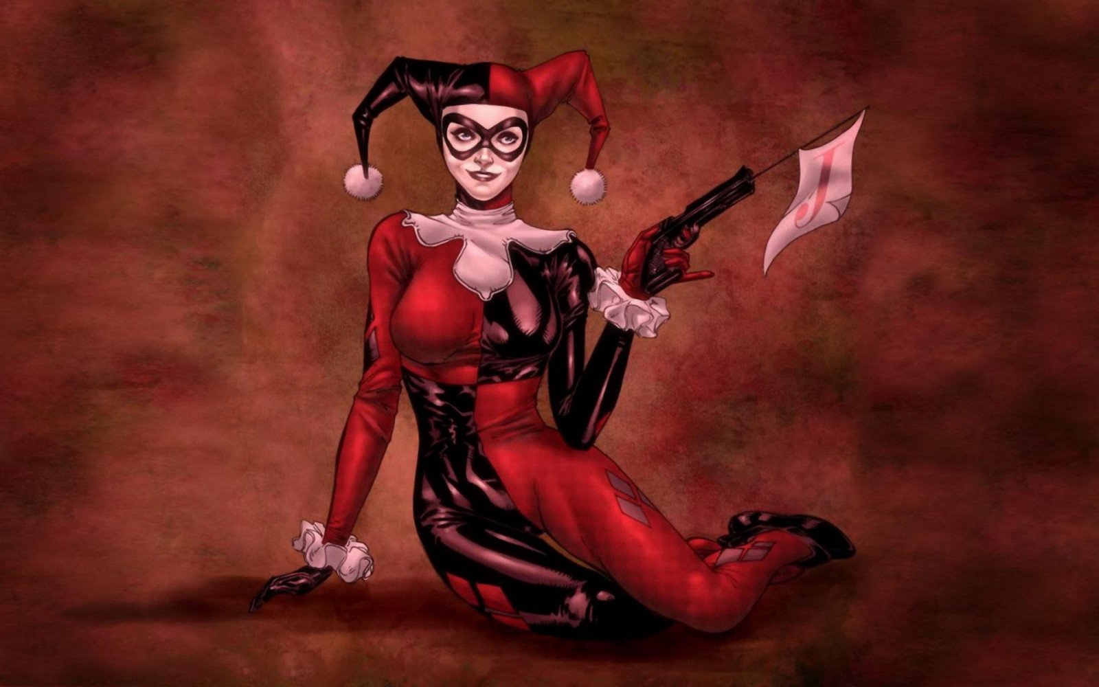 Wallpaper, red, Harley Quinn, costume, computer wallpaper, woman warrior 1920x1200