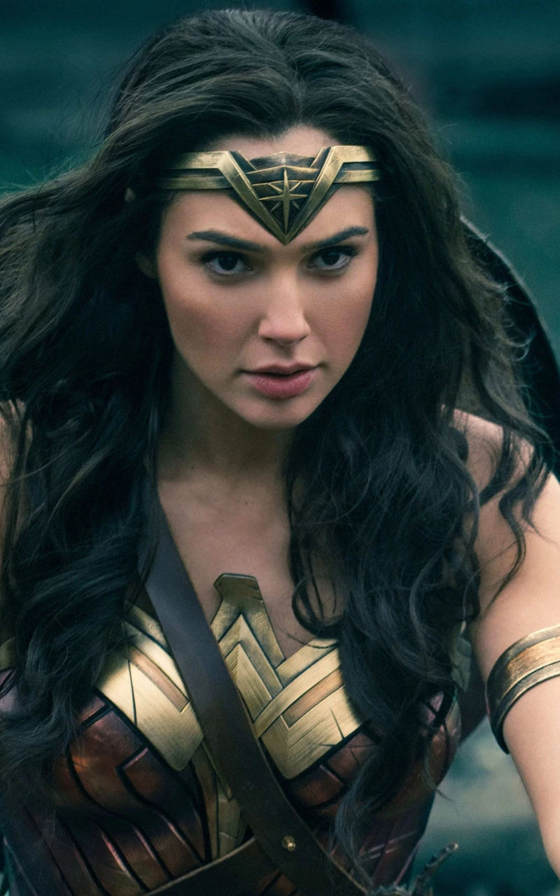 Download Wonder Woman, Gal Gadot, Movie, Actress Wallpaper, 800x1280, Samsung Galaxy Note GT N7000, Meizu MX 2