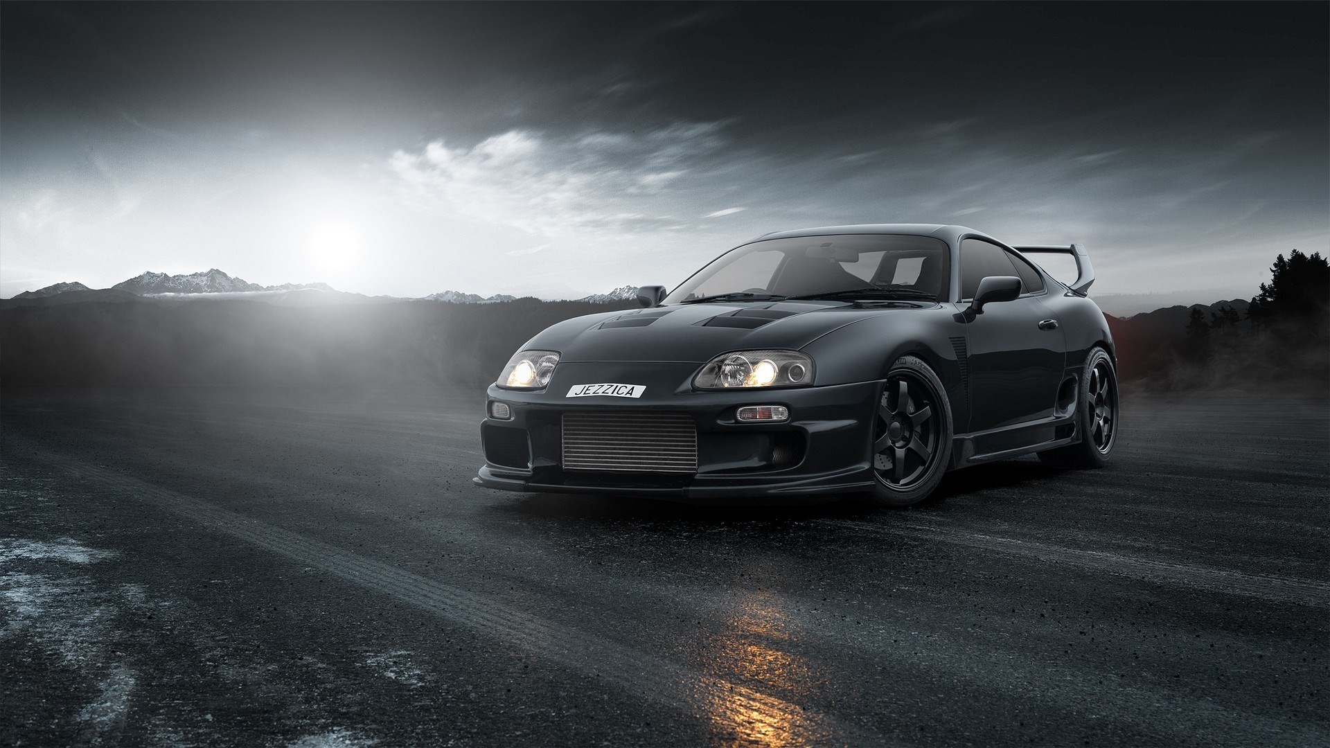 #black cars, #vehicle, #Toyota Supra, #Stance, #Toyota, #Supra, #car, wallpaper Gallery HD Wallpaper