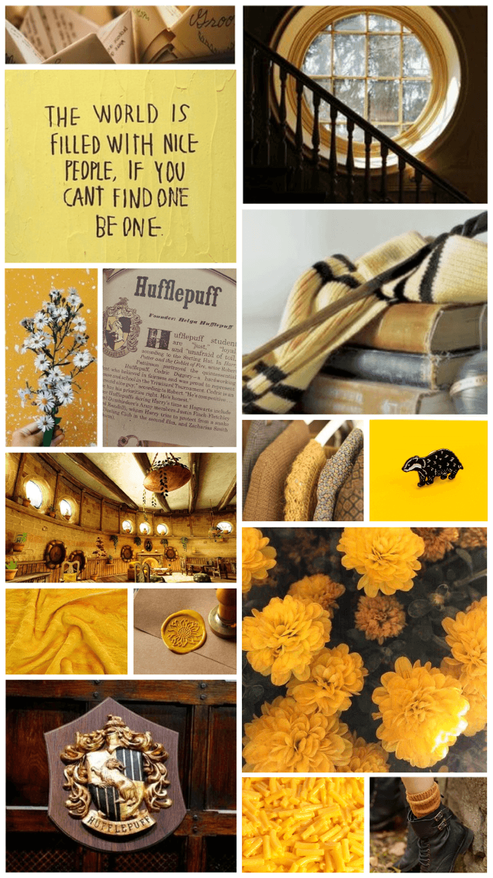 Hufflepuff Collage Desktop Wallpaper