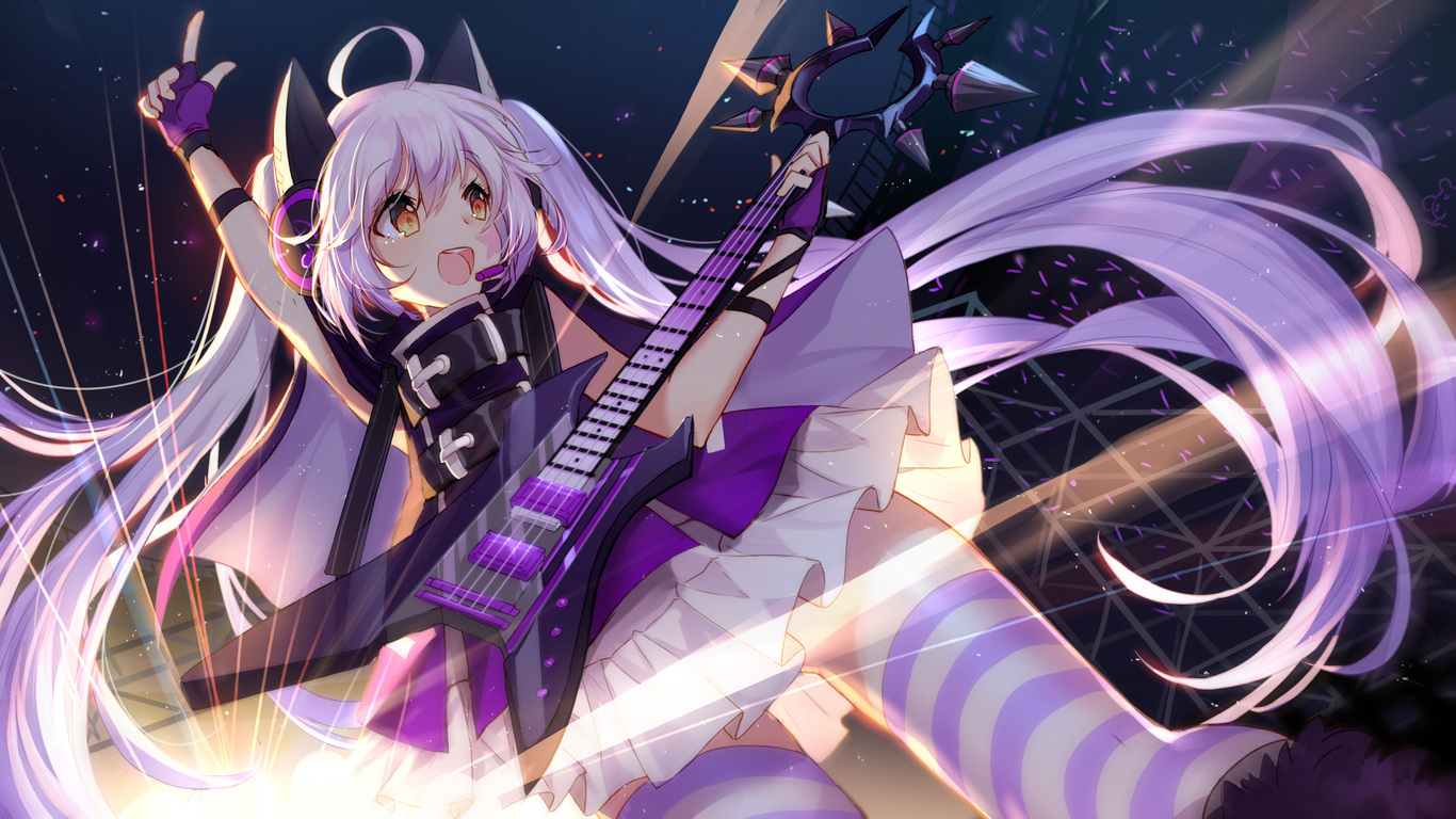 Anime Girl Concert 4k 1366x768 Resolution HD 4k Wallpaper, Image, Background, Photo and Picture