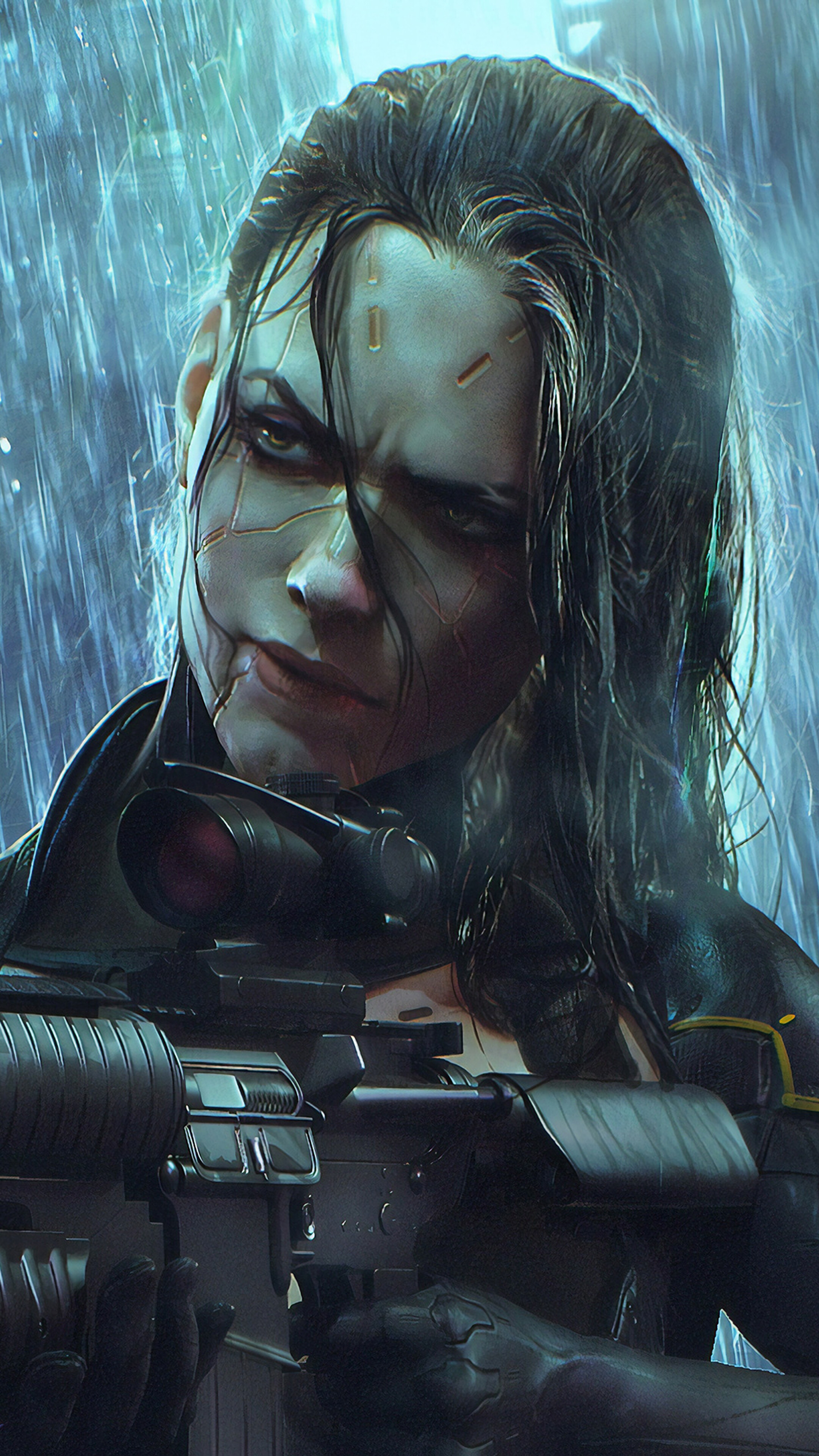 Cyberpunk, Girl, Guns, Rifle, Sci Fi, 4K Phone HD Wallpaper, Image, Background, Photo And Picture. Mocah HD Wallpaper