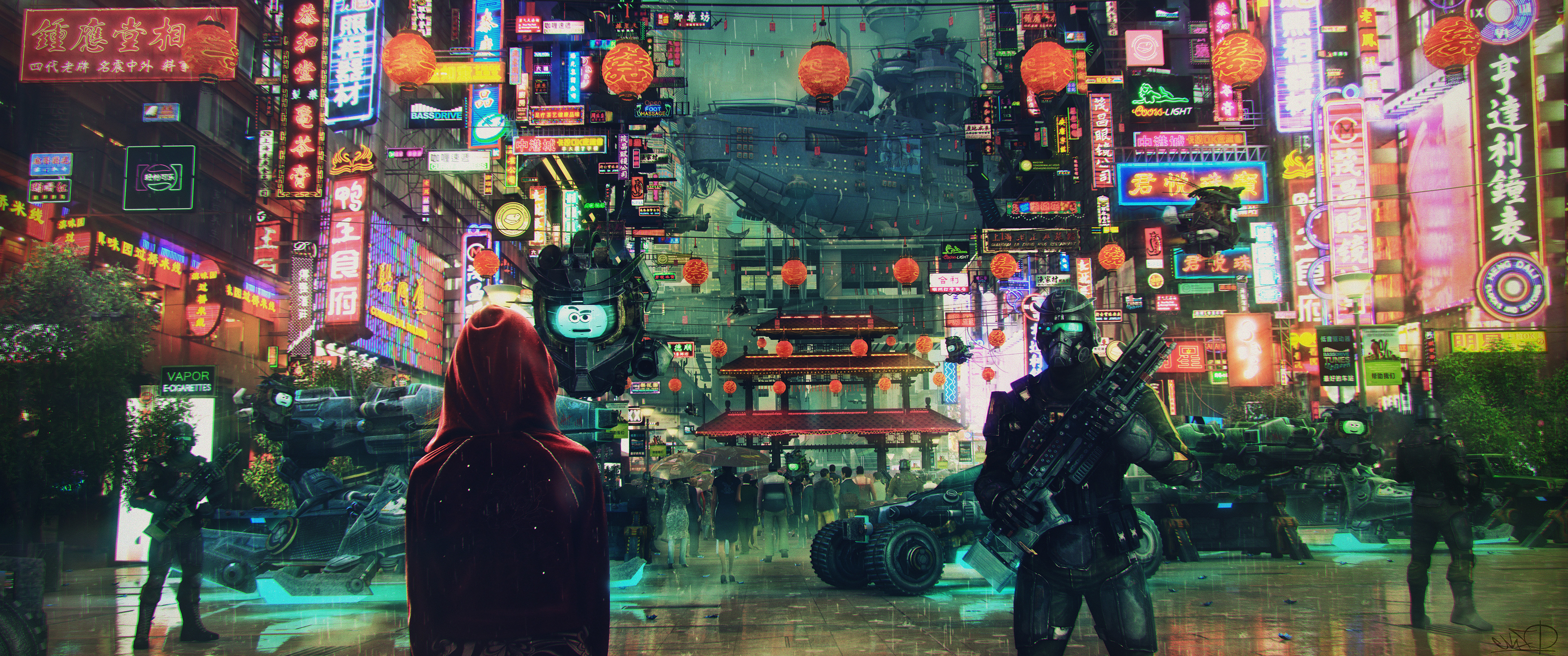 HD wallpaper: cyberpunk, ultrawide