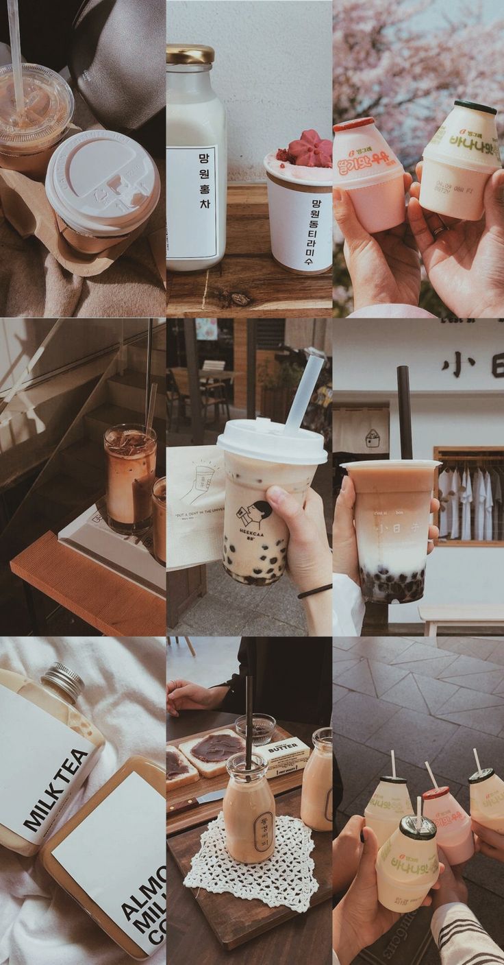 Aesthetic Boba Tea Wallpaper