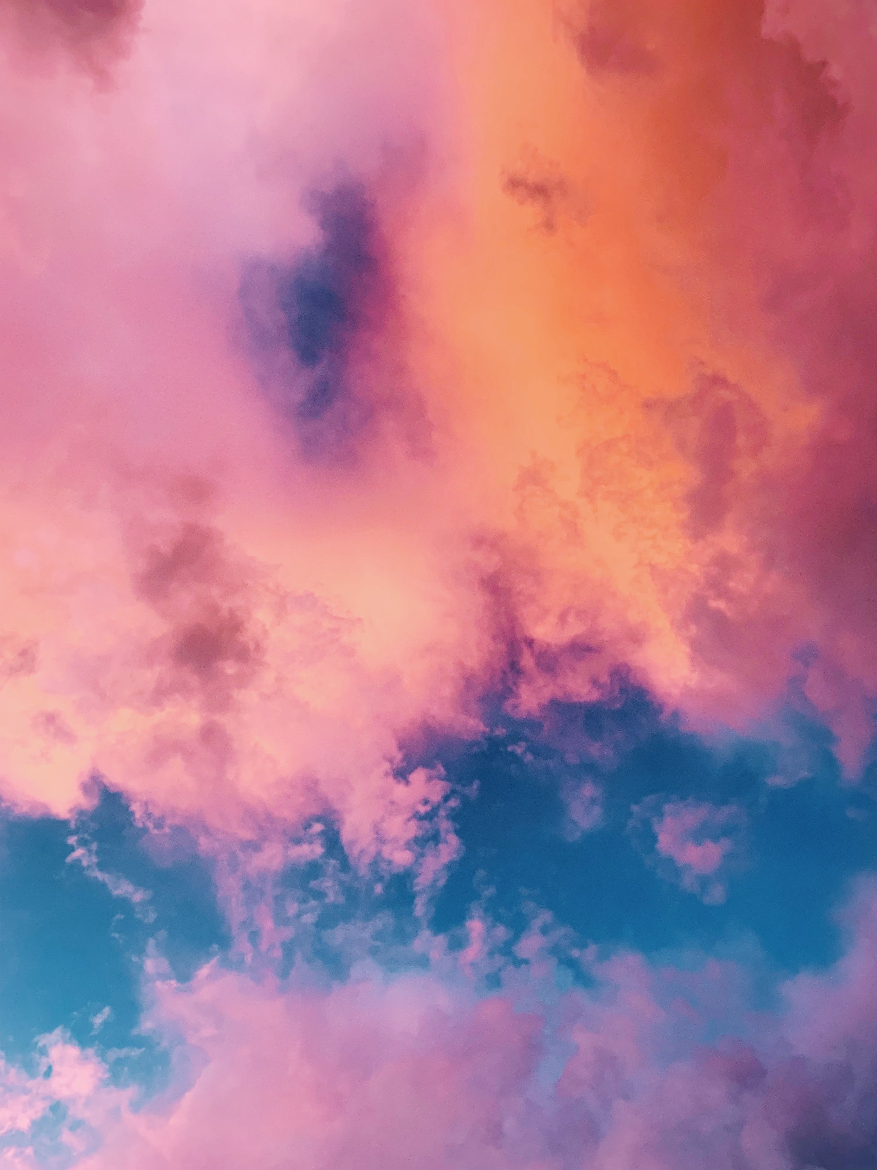pretty #clouds #pink #orange #blue #aesthetic. Orange aesthetic, Pink aesthetic, Lesbian colors