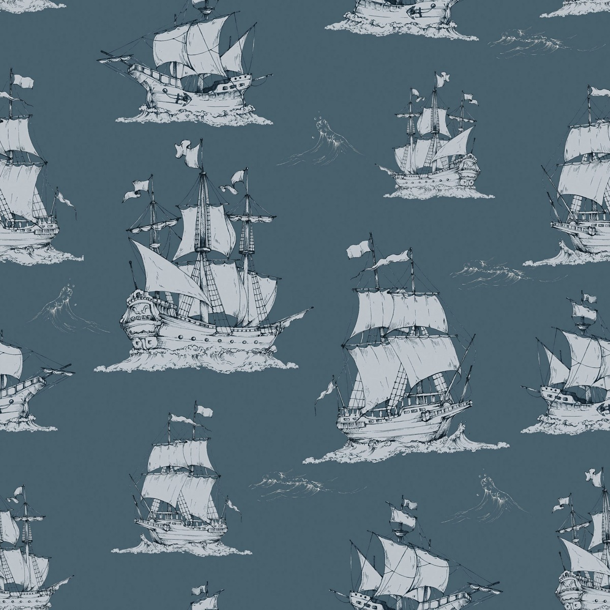 Navy Blue Ships Wallpaper.com Wallstickers And Wallpaper Online Store