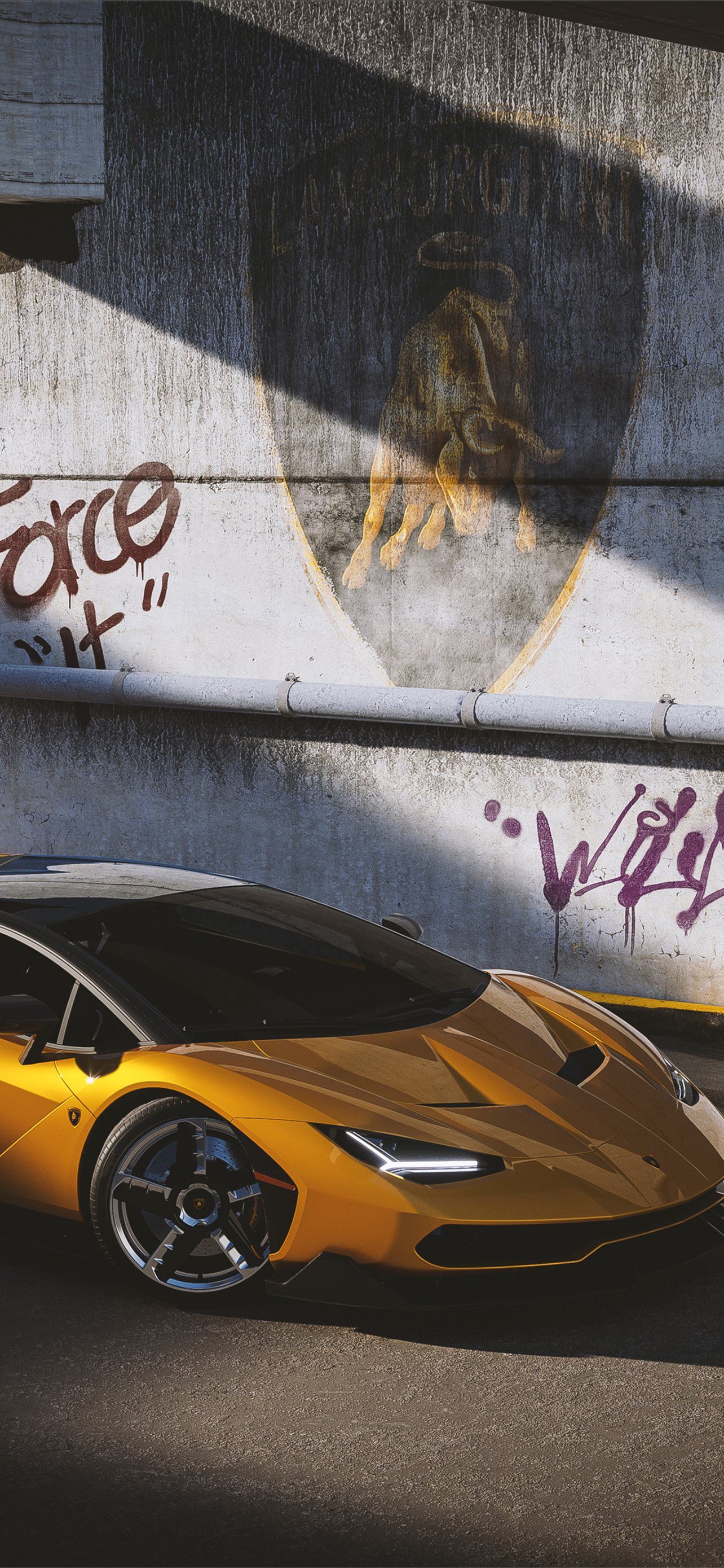 Lamborghini Centenario Yellow Cgi 2021 4k Samsung. iPhone Wallpaper Free Download