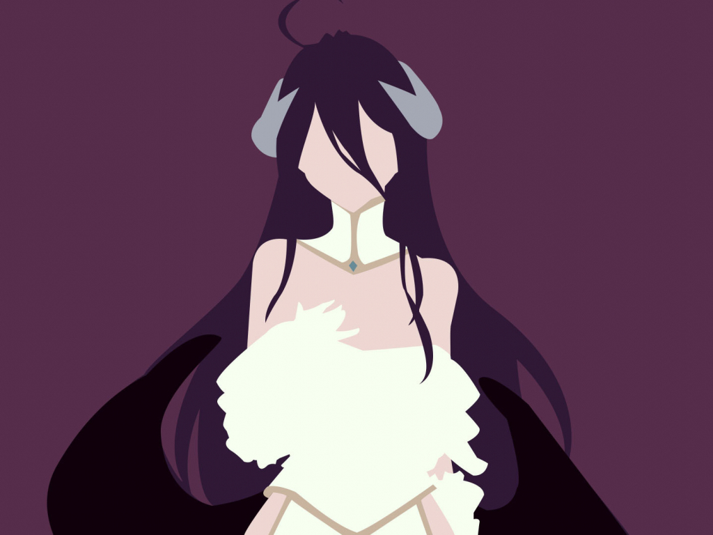 Desktop wallpaper minimal, albedo, overlord, anime girl, art, HD image, picture, background, 9155f7