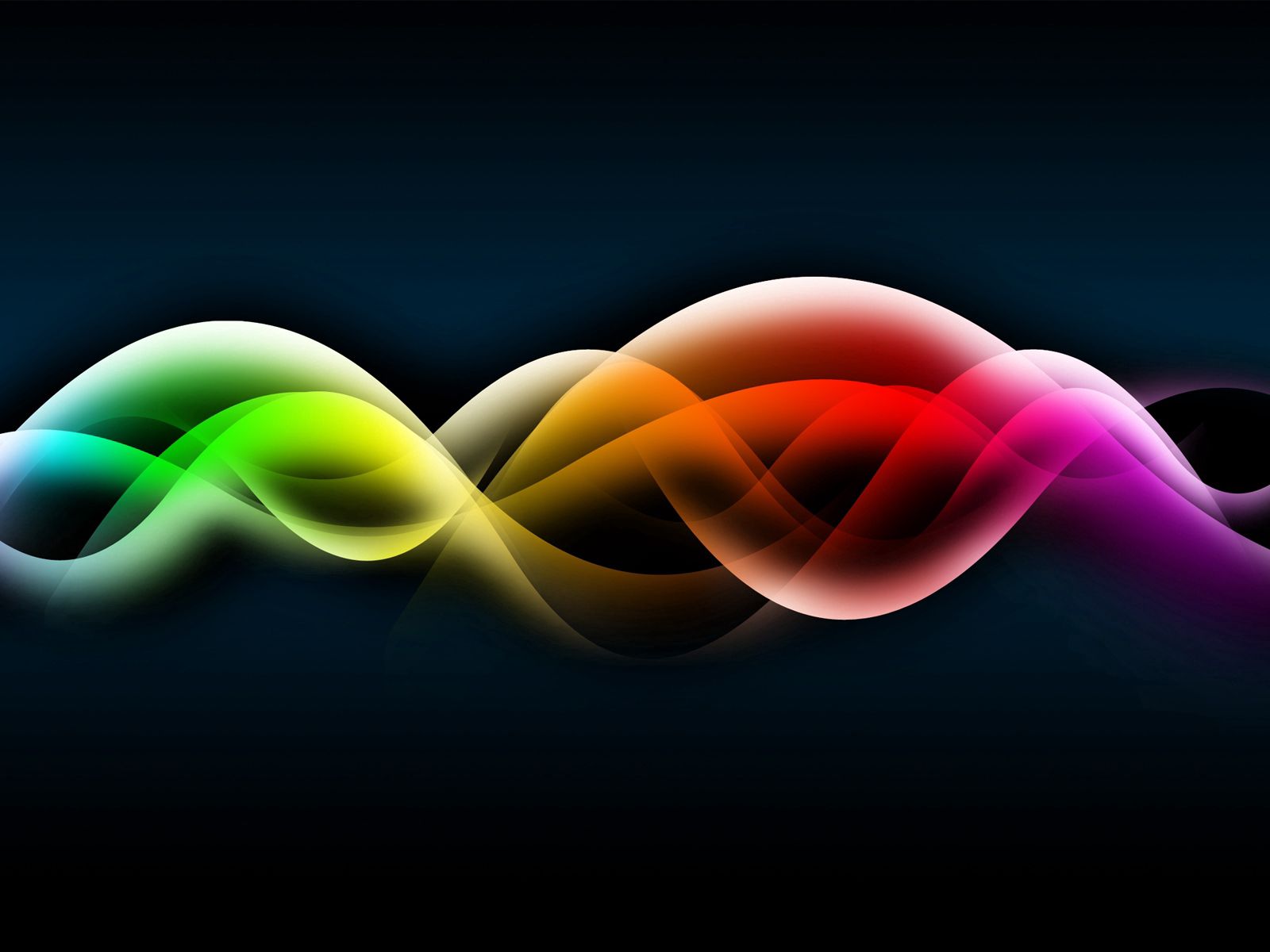 Download wallpaper 1600x1200 wave, rainbow, light, lights standard 4:3 HD background