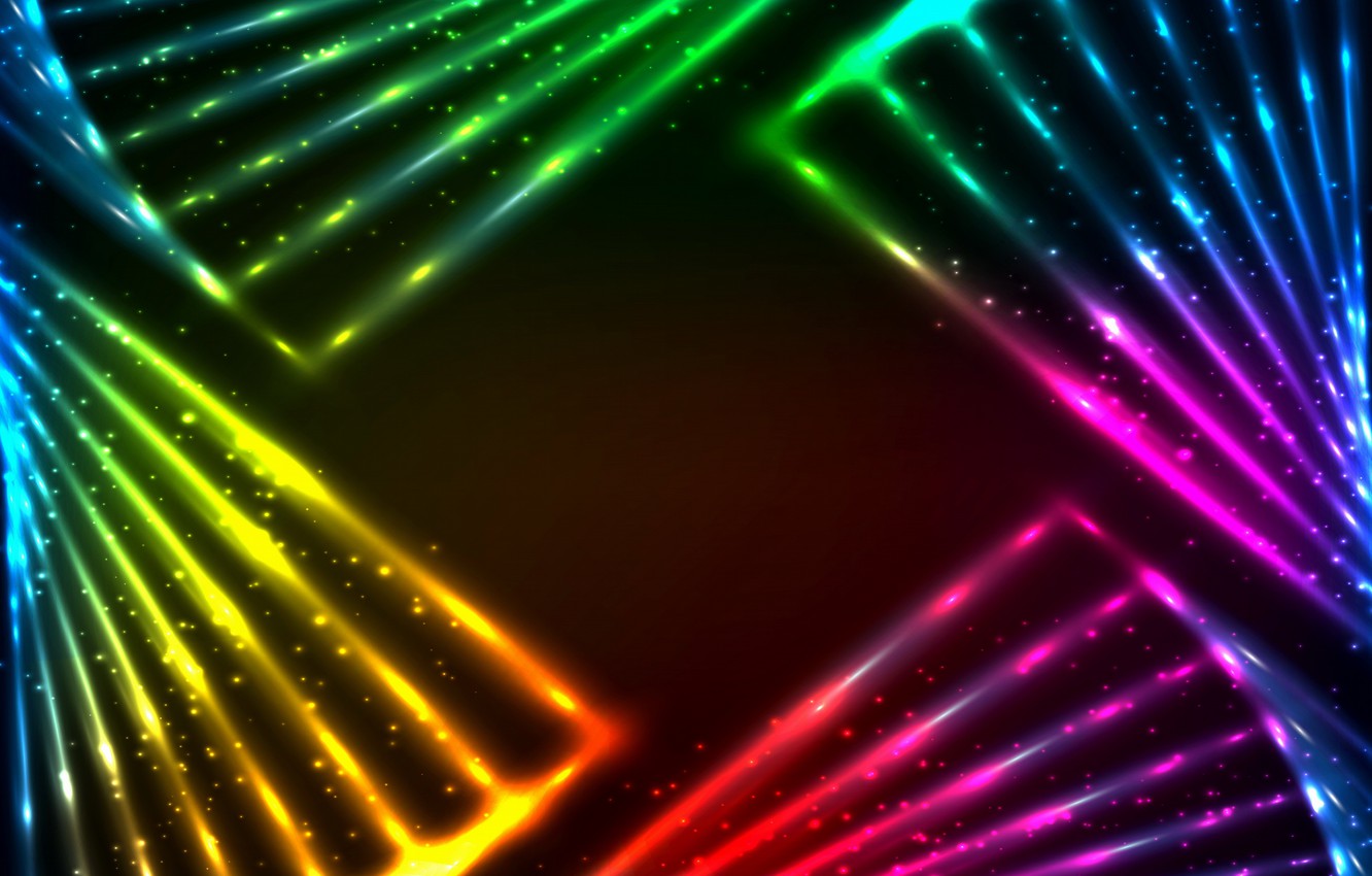 Wallpaper lights, vector, colors, abstract, rainbow, background image for desktop, section абстракции