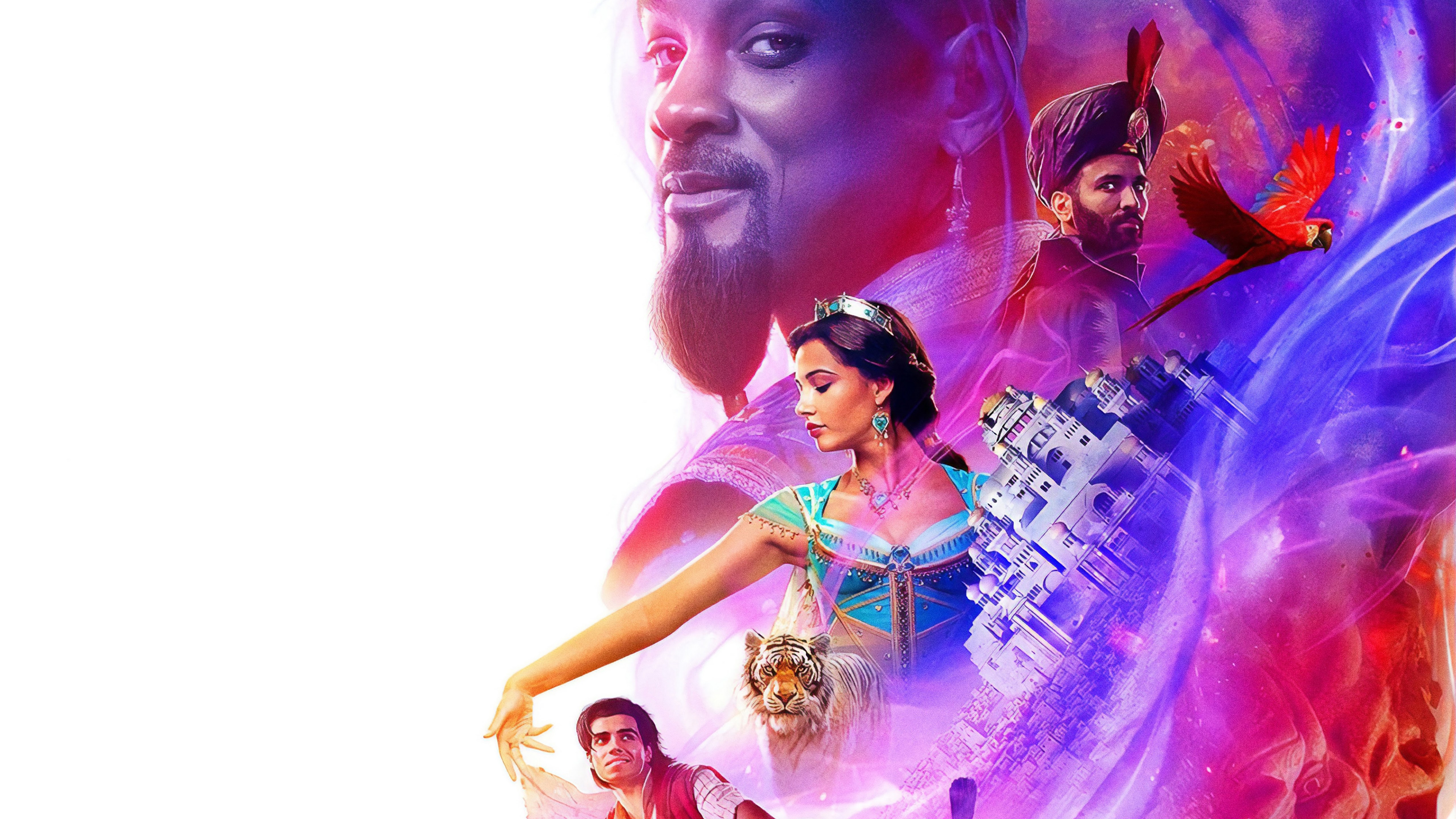 Aladdin 2019 Characters 4K Wallpaper