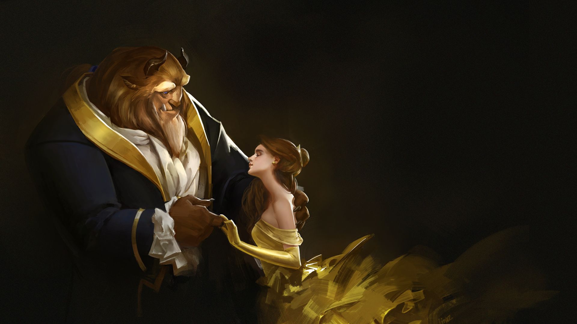Desktop Wallpaper Beauty And The Beast, 2017 Movie, Art, HD Image, Picture, Background, Zexs5t