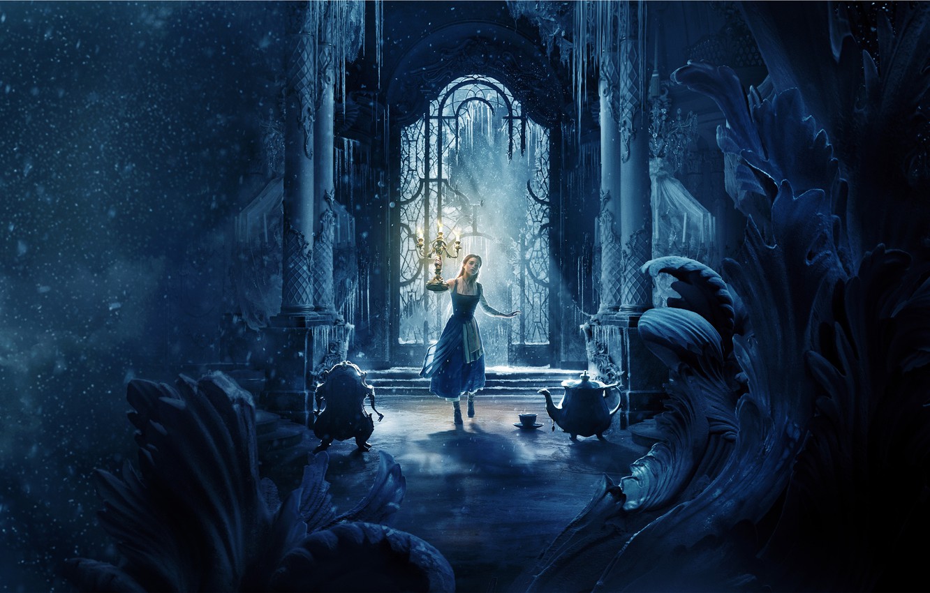 Wallpaper Fantasy, Emma Watson, the, and, Beauty, Family, Castle, Prince, Ian McKellen, Ewan McGregor, Beast, Beauty and the Beast, Belle, Walt Disney Picture, Movie, Film image for desktop, section фильмы