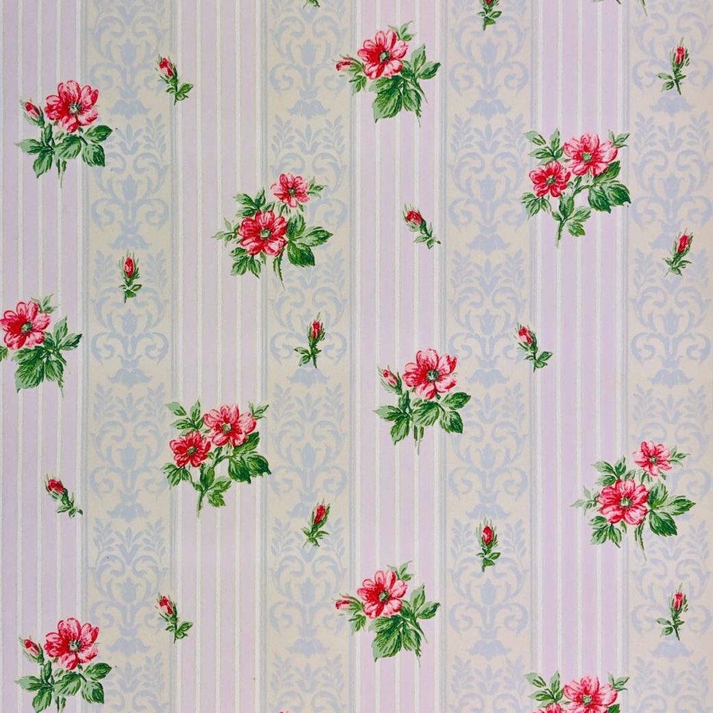 Vintage Wallpaper Shops Floral Wallpaper Red Roses