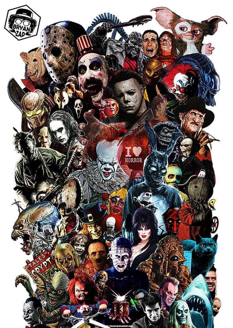 Horror Movies Icon Art