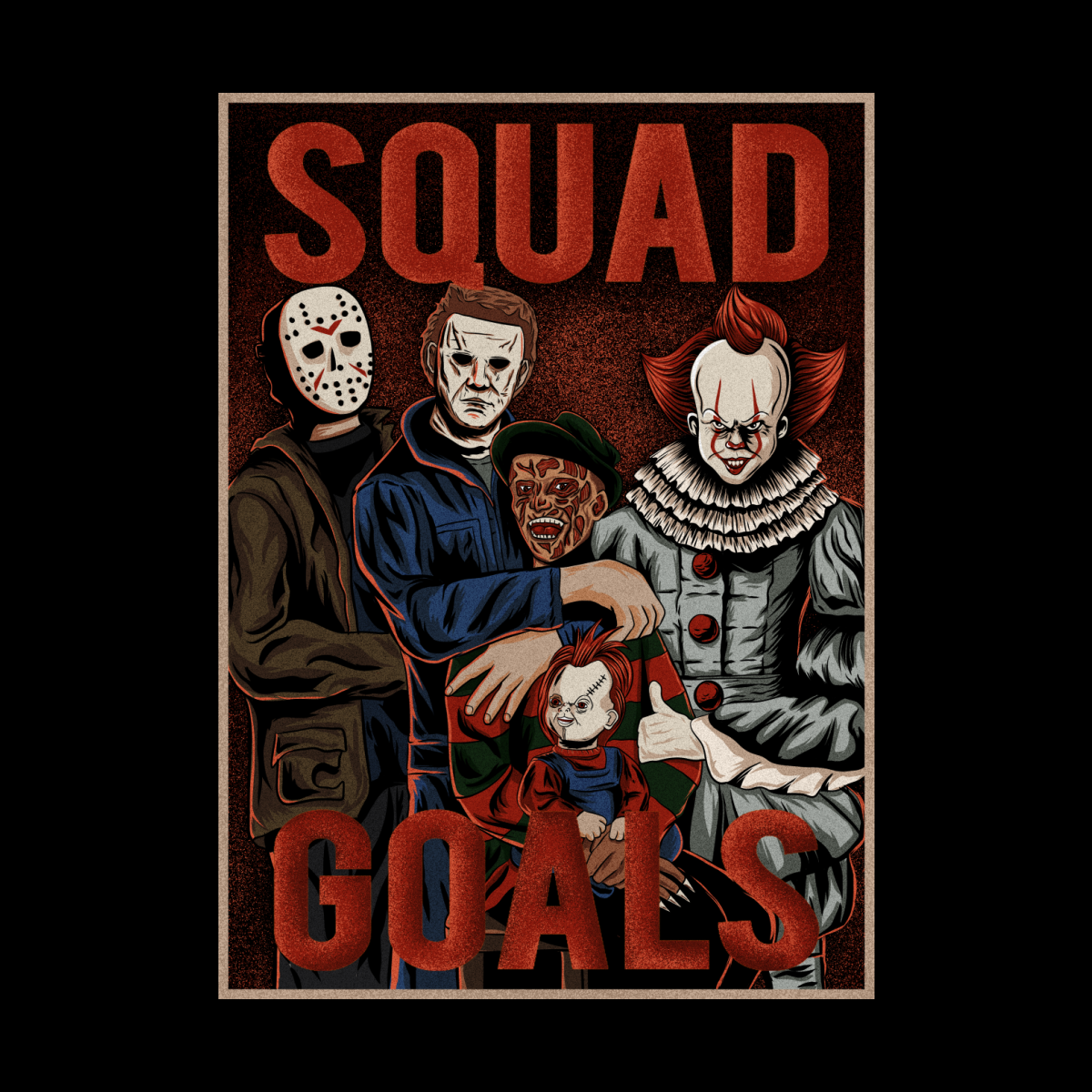horror squad goals. opoyostudio's Artist Shop. Horror artwork, Horror movie art, Scary wallpaper