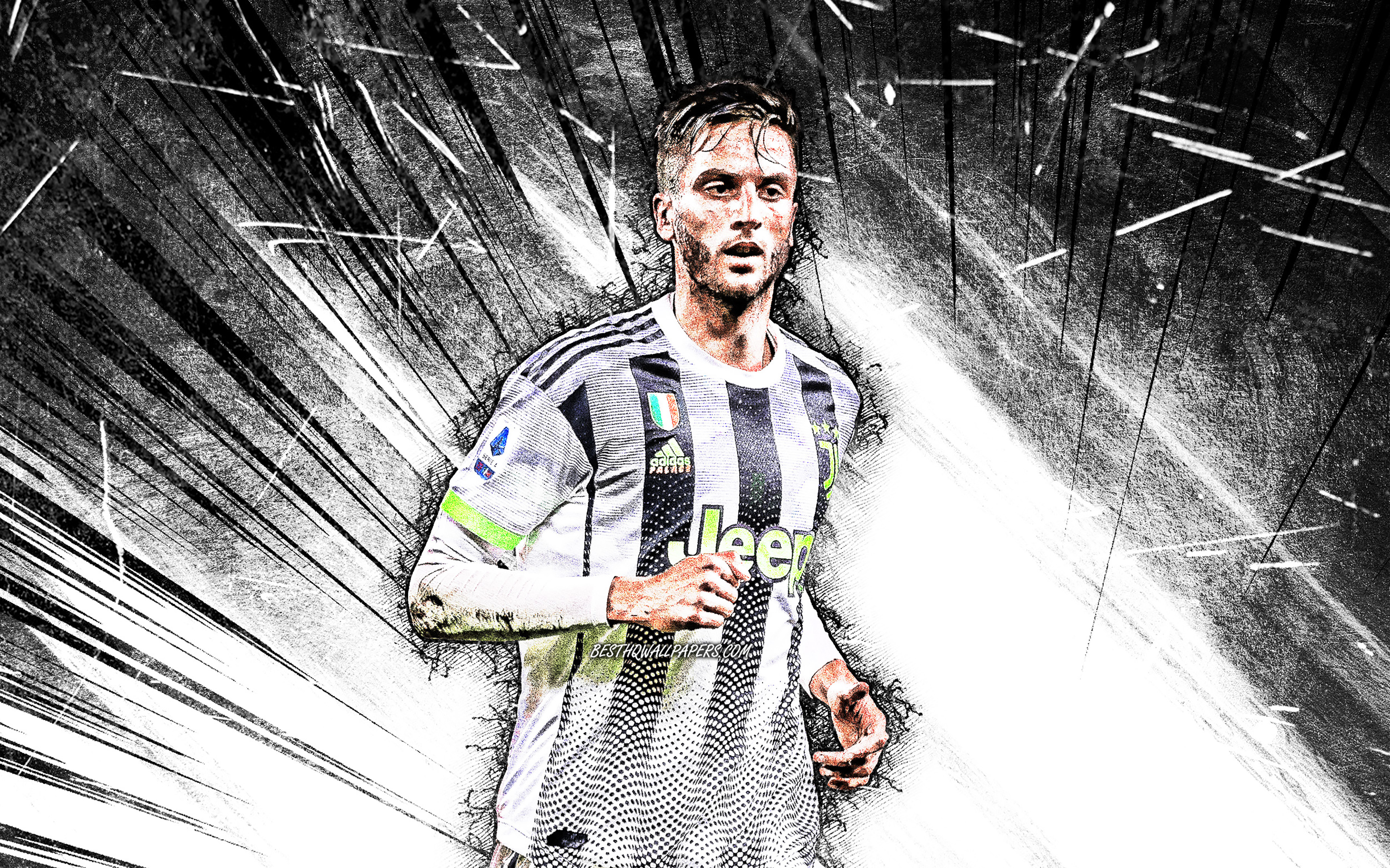 Download wallpaper 4K, Rodrigo Bentancur, grunge art, Juventus FC, uruguayan footballers, soccer, Serie A, Italy, Rodrigo Bentancur Colman, football, Juve, Bianconeri, Rodrigo Bentancur 4K for desktop with resolution 3840x2400. High Quality HD