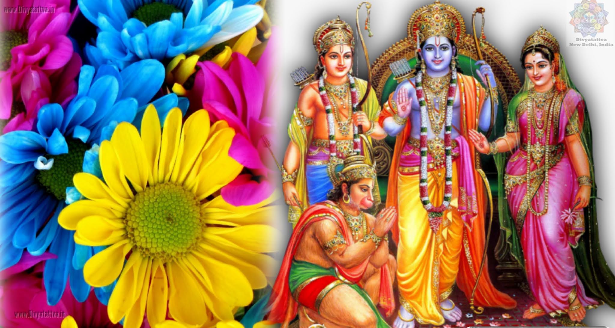 Lord Rama Sita Hanuman Parivar 4K HD Wallpaper Ram Bhagwan Image