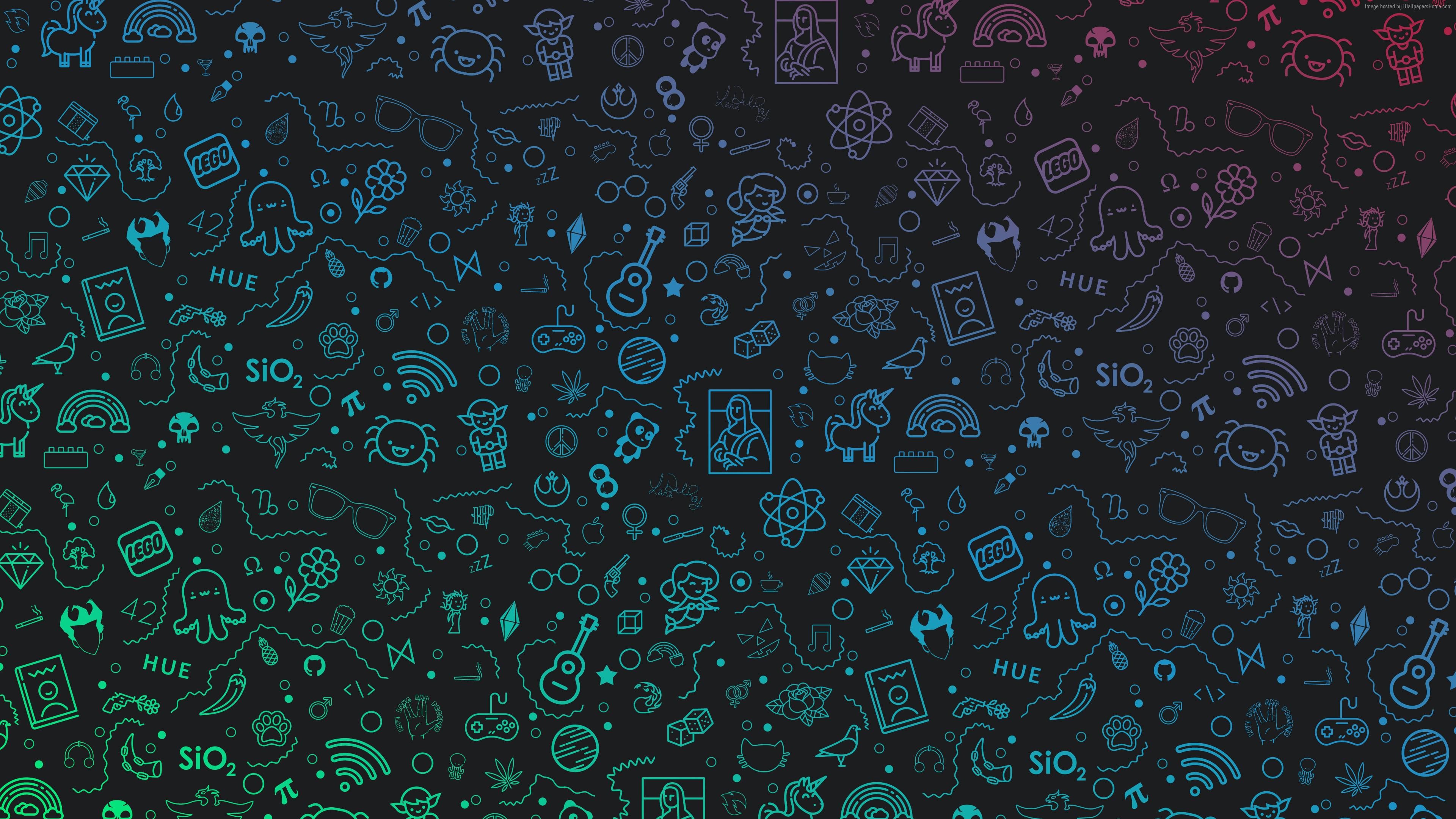 Doodle 4K wallpaper for your desktop or mobile screen free and easy to download