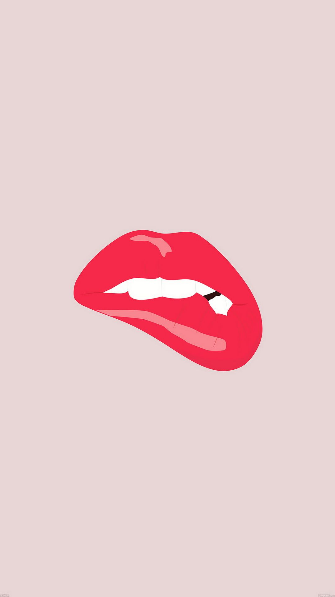 Minimal Red Biting Lips htc one wallpaper. iPhone wallpaper lips, Lip wallpaper, Lips cartoon