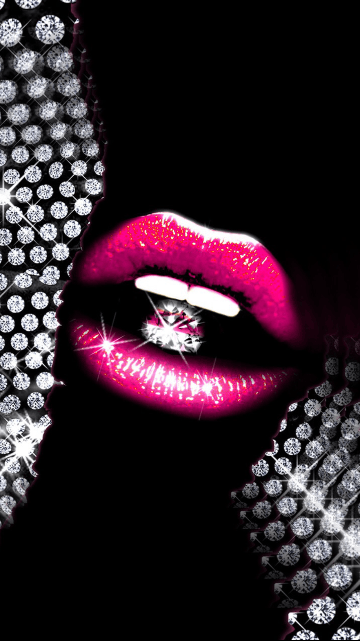 Diamond Lips Wallpaper
