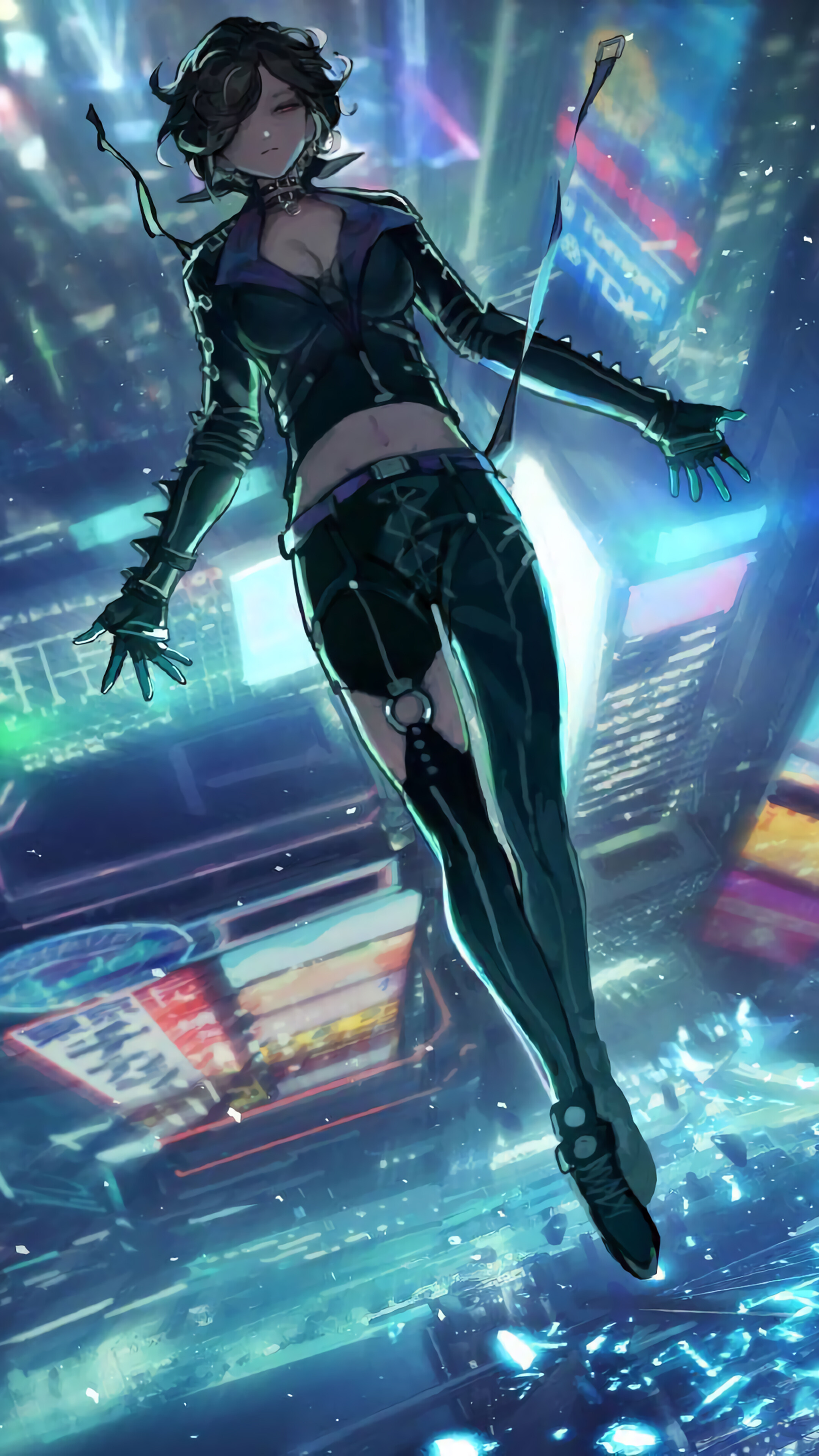 4k Cyberpunk Girl Wallpaper