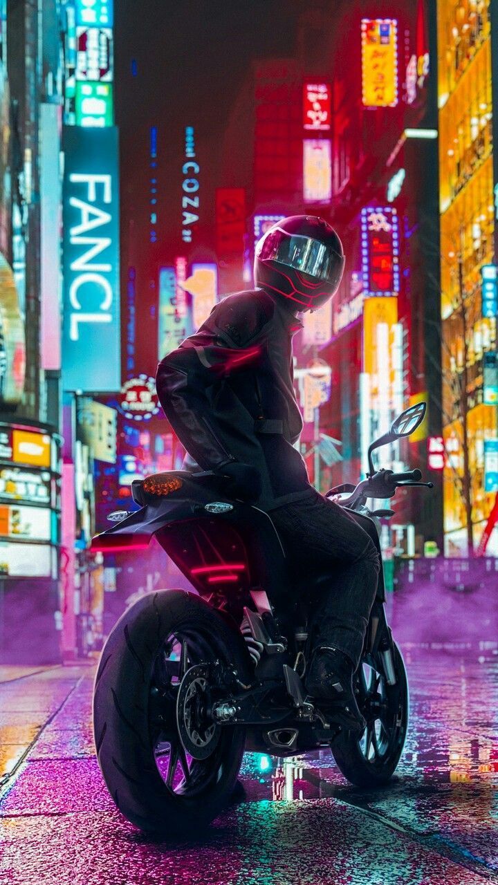 Neon Motorcycle Wallpaper Free Neon Motorcycle Background