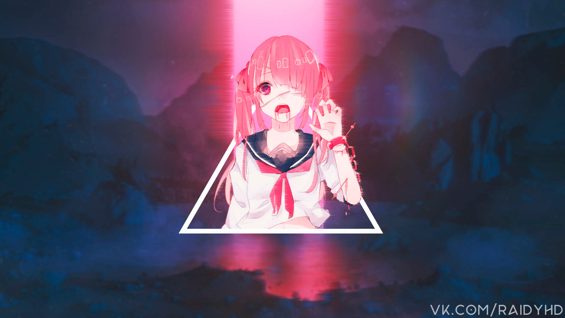 Anime Wallpaper, Anime Girls, Glitch Art, Picture In Picture, Front View • Wallpaper For You HD Wallpaper For Desktop & Mobile