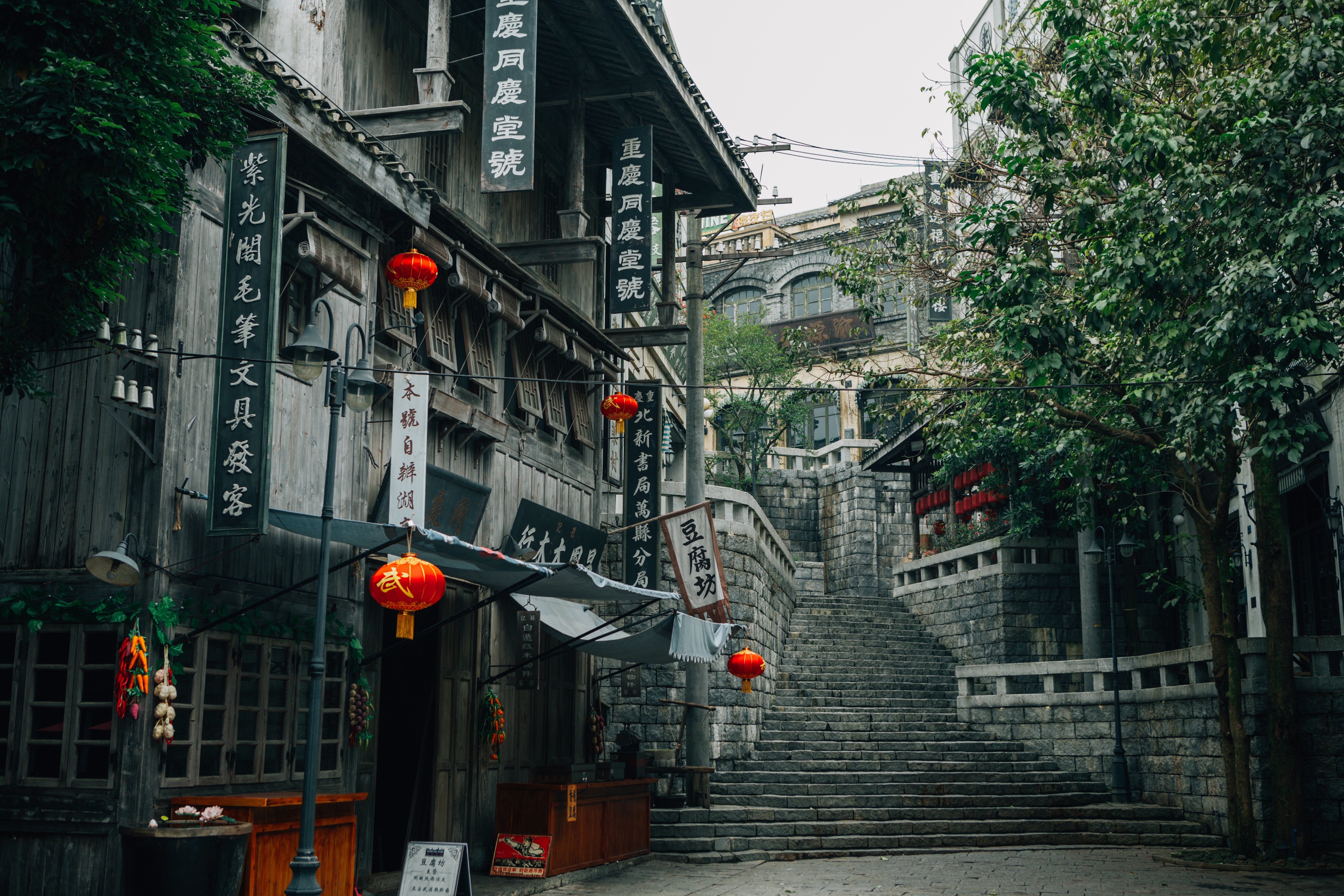 chinese old town HD wallpaper, Background