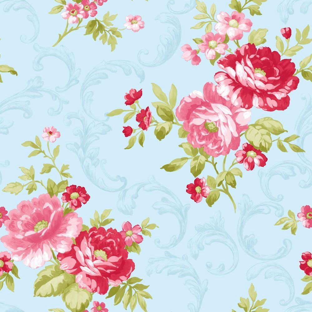 iphone wallpaper flower print. Vintage floral wallpaper, Shabby chic wallpaper, Floral wallpaper