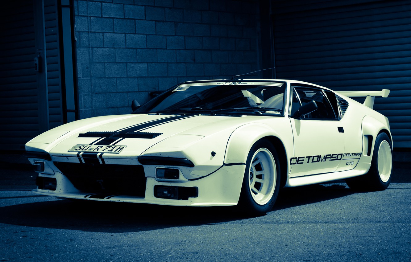 Wallpaper wall, white, gts, build, De Tomaso, pantera image for desktop, section суперкары