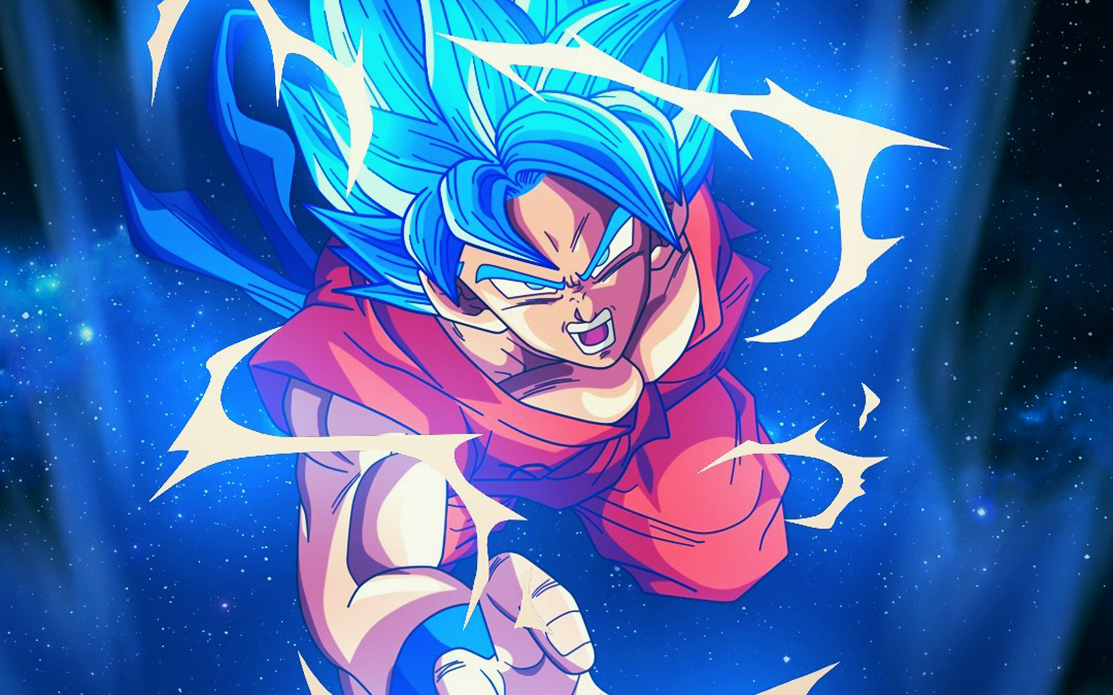 Dragonball Goku Blue Art Illustration Anime Wallpaper