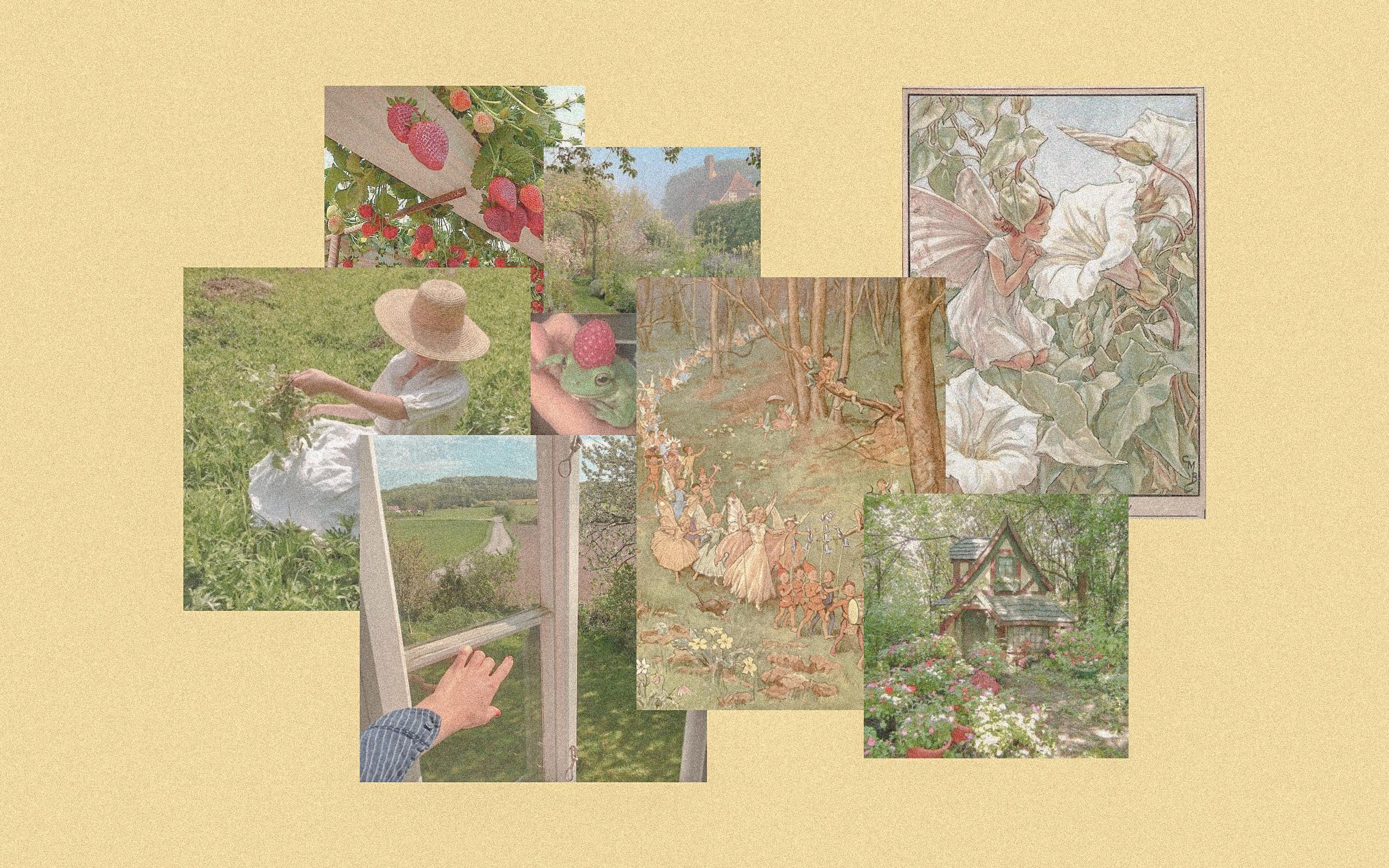 Wallpaper, cottagecore, Fairycore 2560x1600
